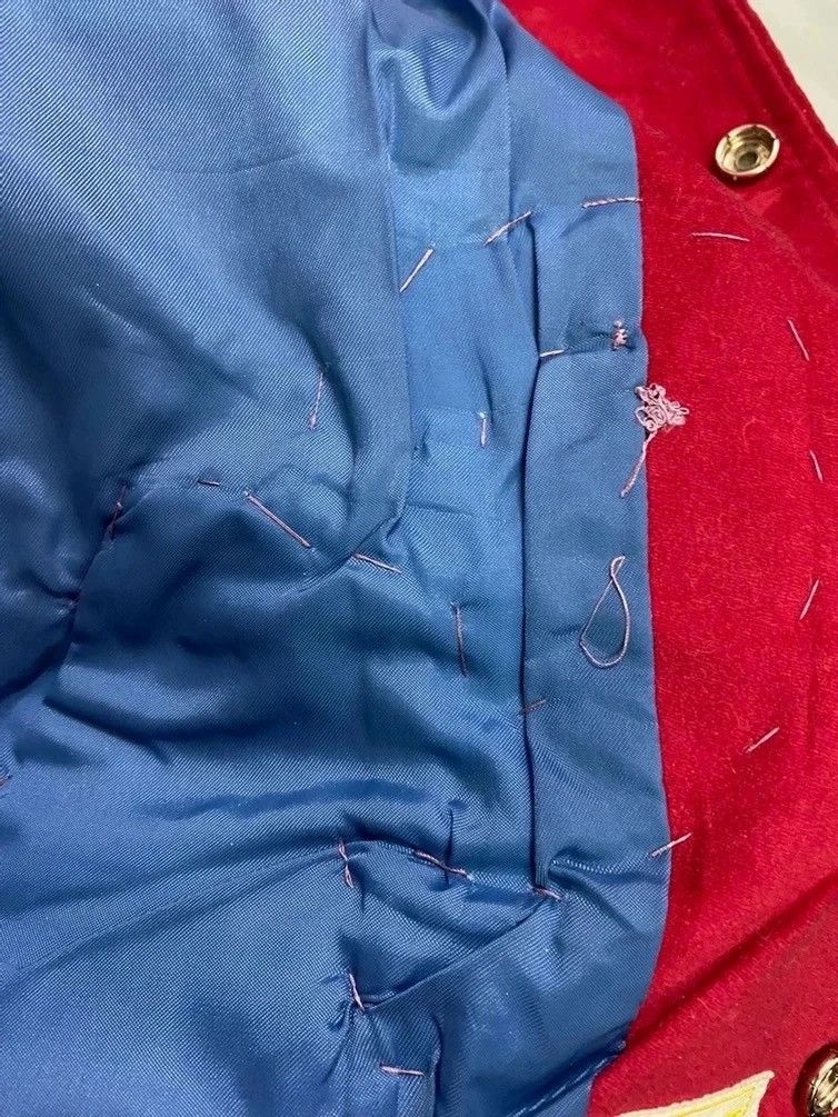 Japanese Brand × Vintage VTG CANADA ACADEMY DISTRESSED LEATHER SLEEVE VARSITY JACKET Size US M / EU 48-50 / 2 - 11 Thumbnail