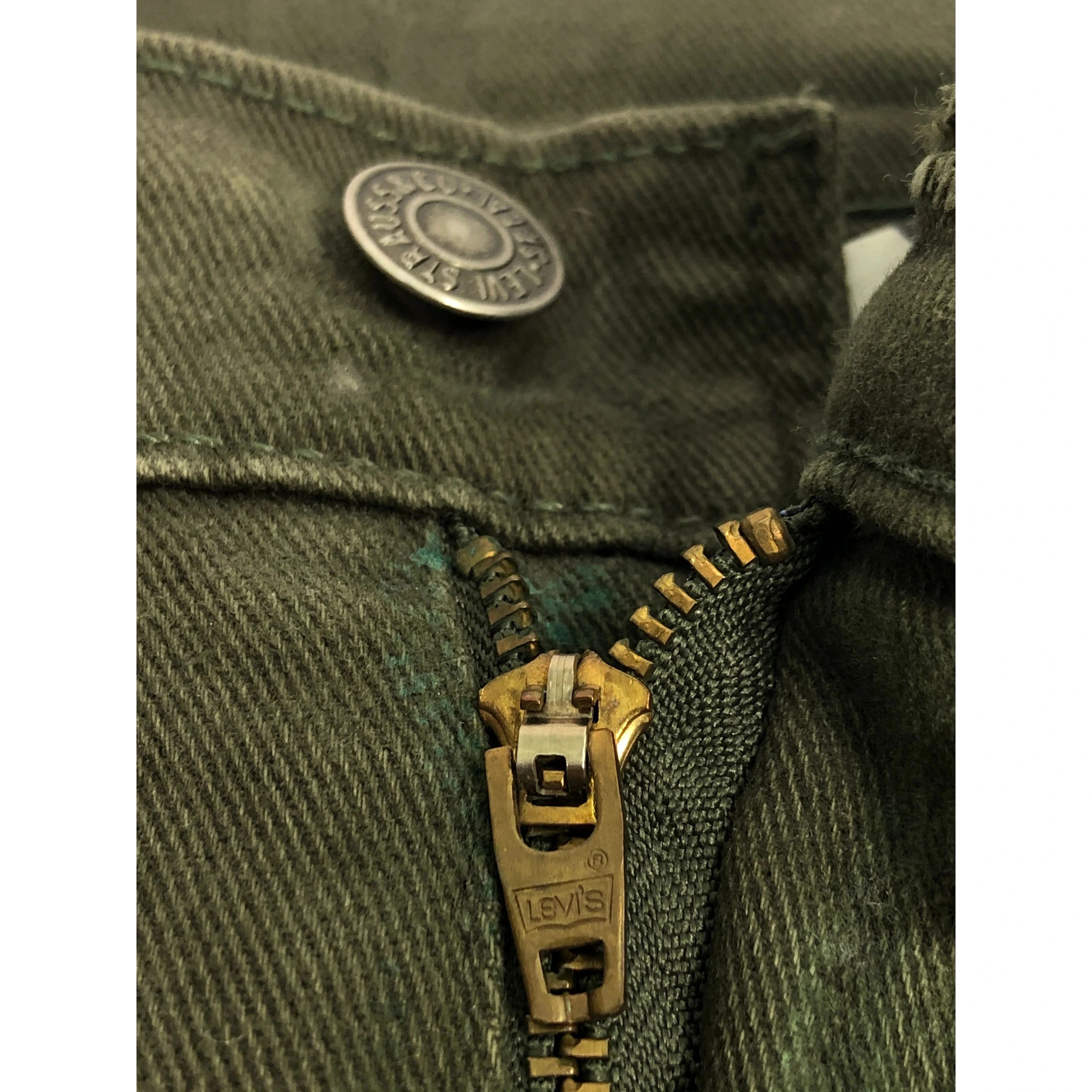 Levi's Vintage 90s Levis 550 Relaxed Fit Olive Green DP0086 Size US 32 / EU 48 - 7 Thumbnail