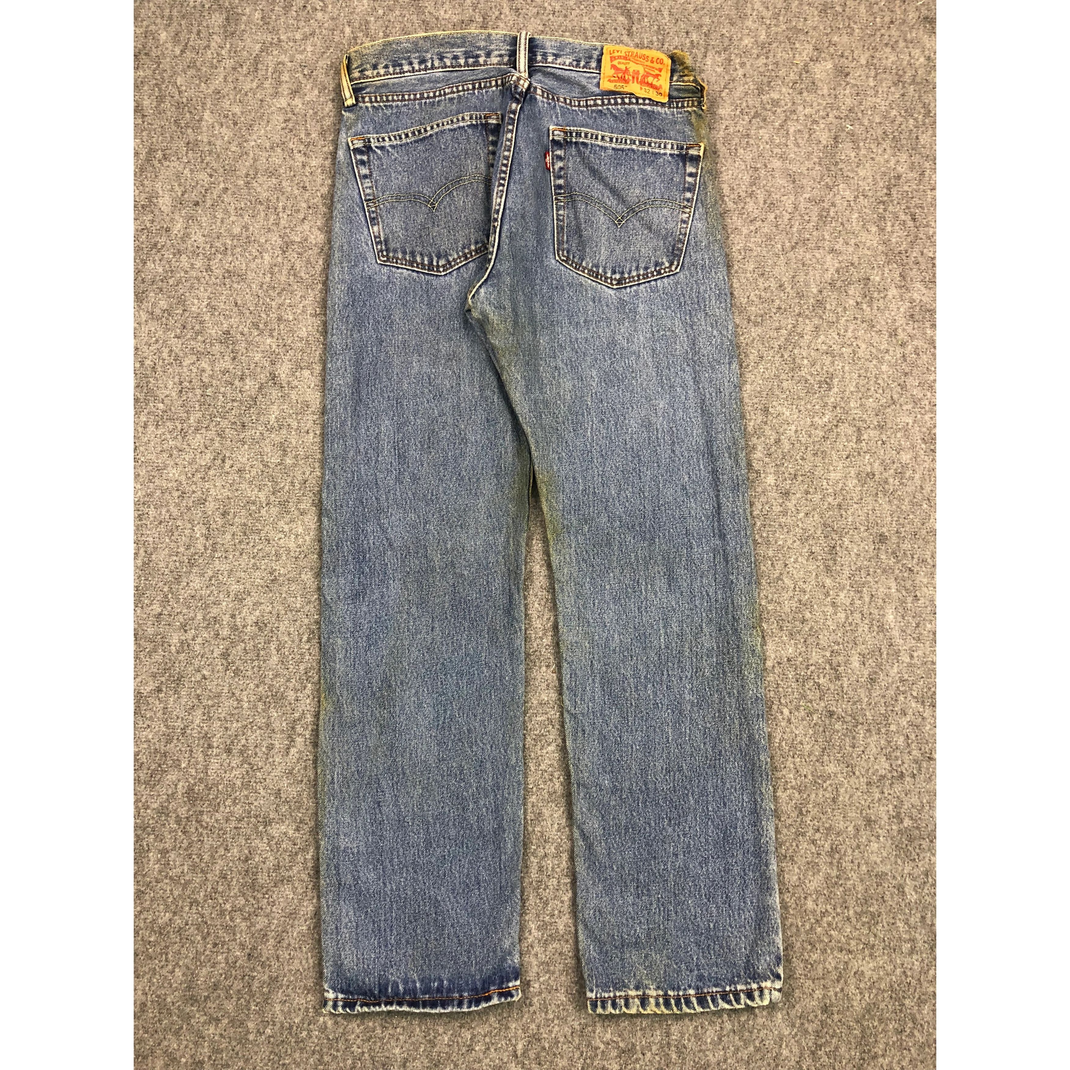 Levi's Vintage Levis 505 Regular Fit Blue Denim DP0243 Size US 32 / EU 48 - 2 Thumbnail