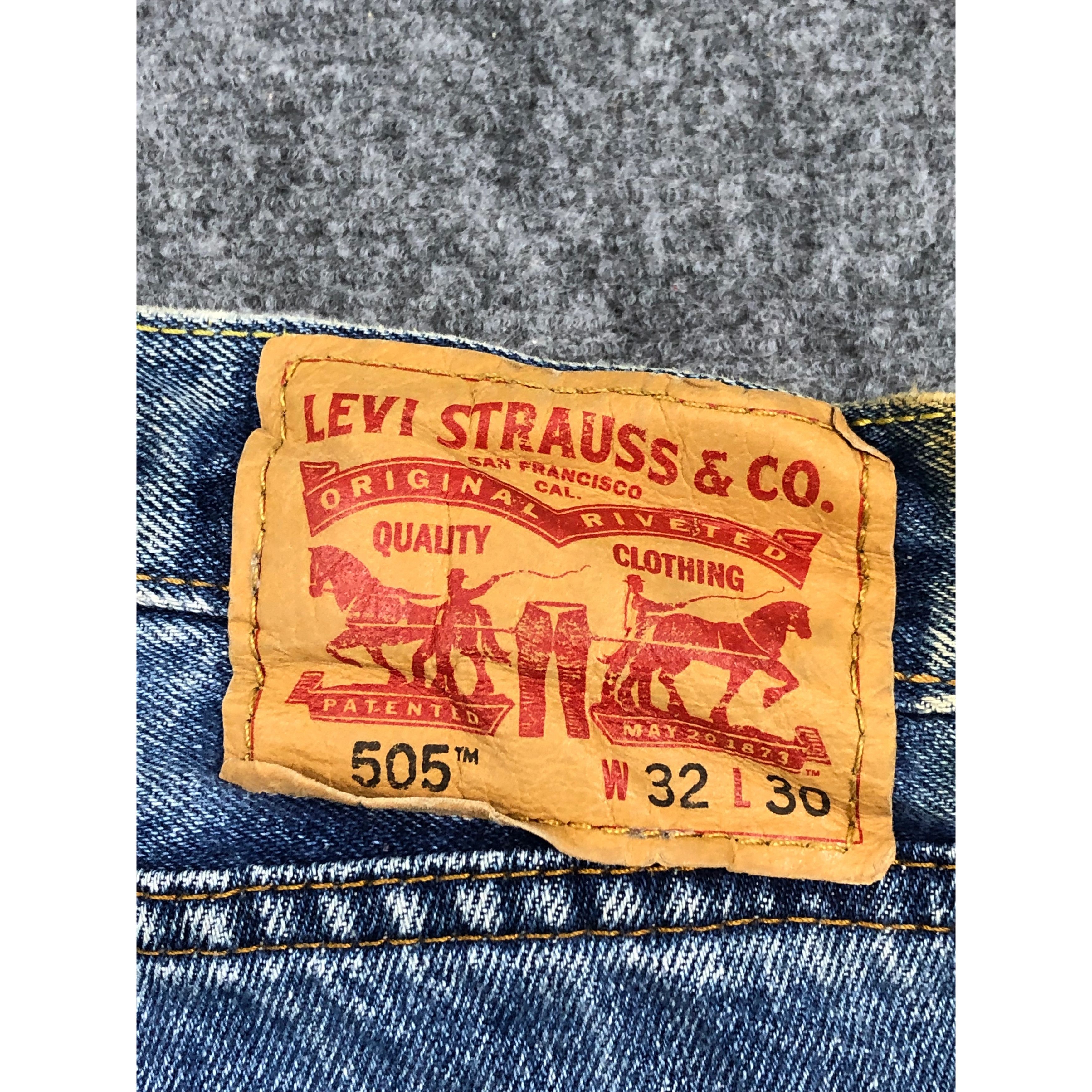 Levi's Vintage Levis 505 Regular Fit Blue Denim DP0243 Size US 32 / EU 48 - 5 Thumbnail