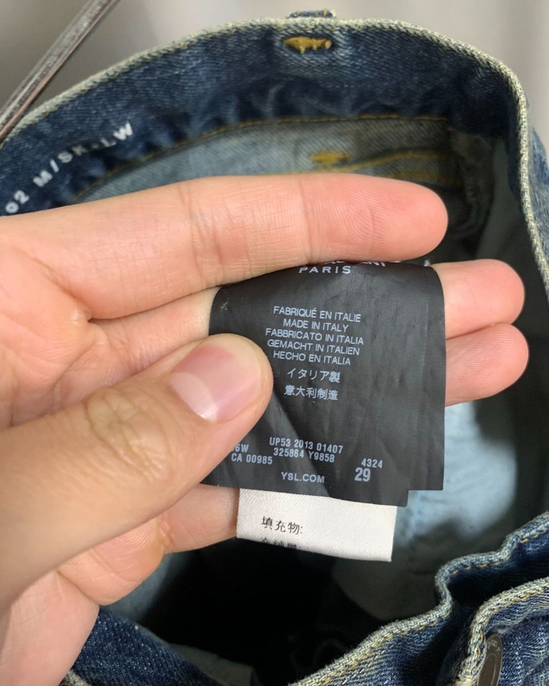 Saint Laurent Paris Saint Laurent 2013 FW 4324 Blue Washed Jeans Size US 29 - 3 Thumbnail