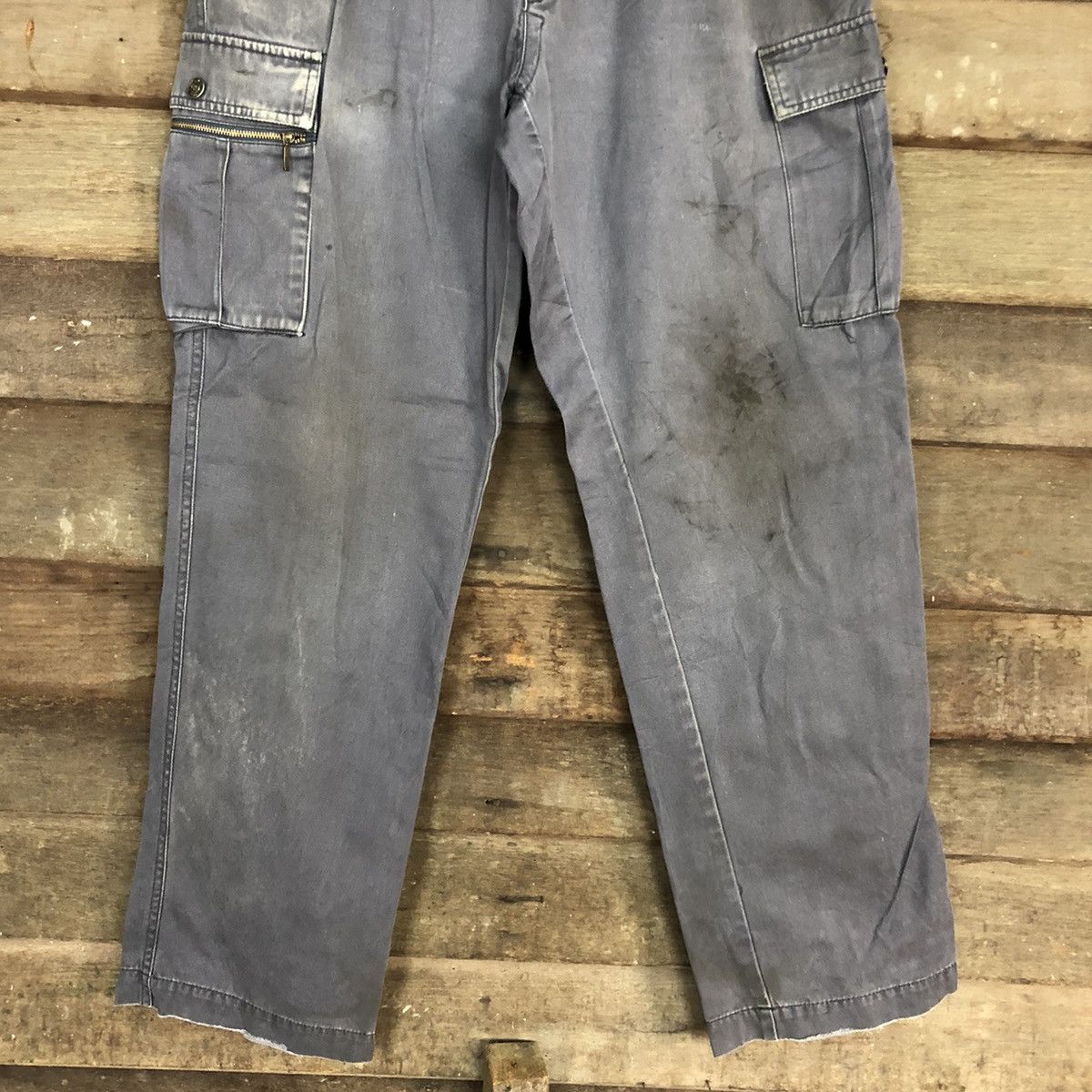 Faded Glory × Japanese Brand Japan Grey Multipocket Cargo Pants #c958 Size US 28 / EU 44 - 3 Thumbnail