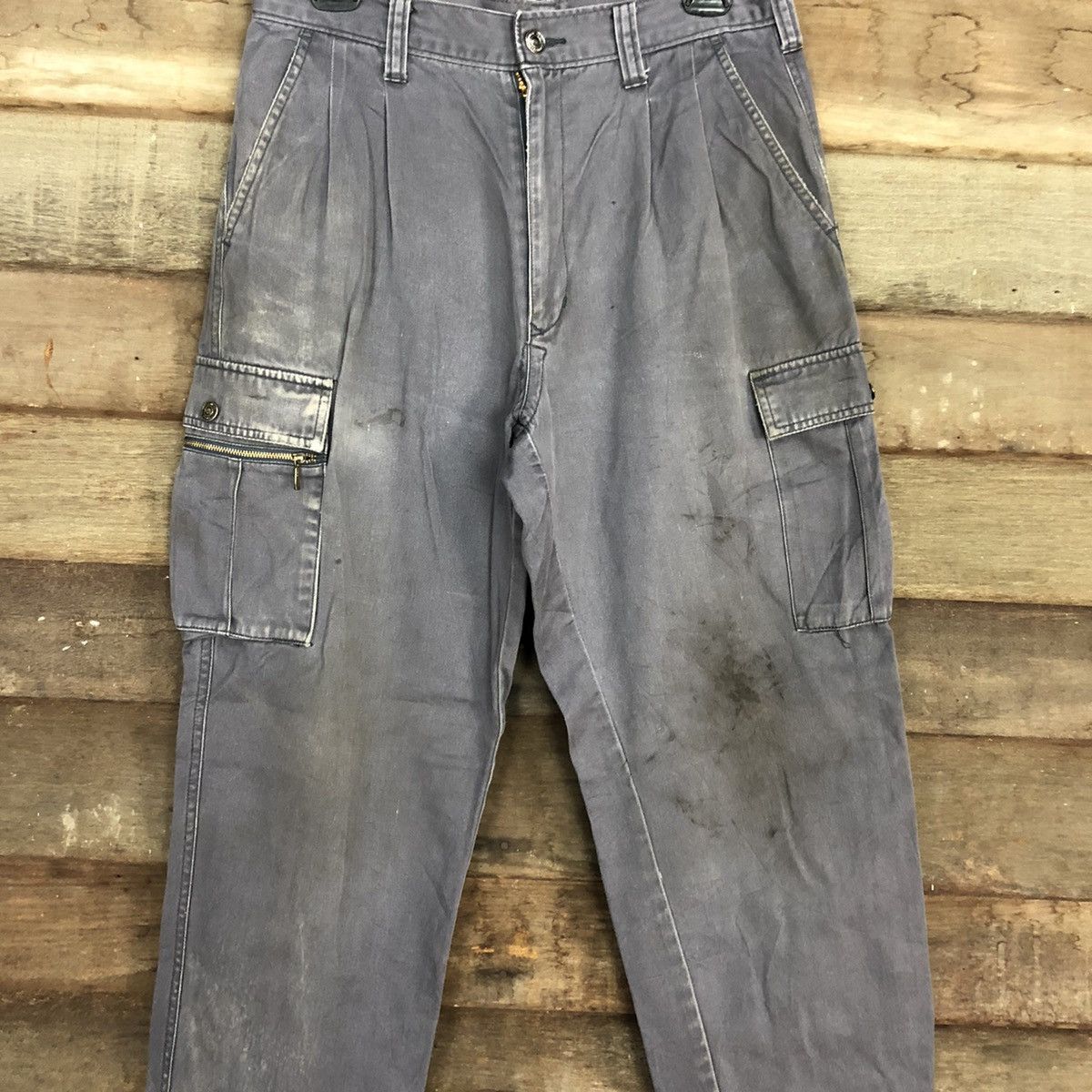 Faded Glory × Japanese Brand Japan Grey Multipocket Cargo Pants #c958 Size US 28 / EU 44 - 4 Thumbnail