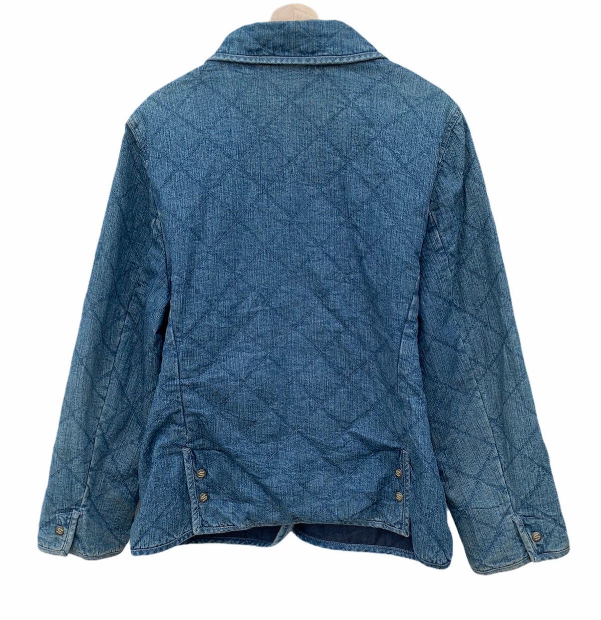 Indigo × Sonia Rykiel Sonia Rykiel Distressed Denim Quilted Jacket Size US M / EU 48-50 / 2 - 2 Thumbnail