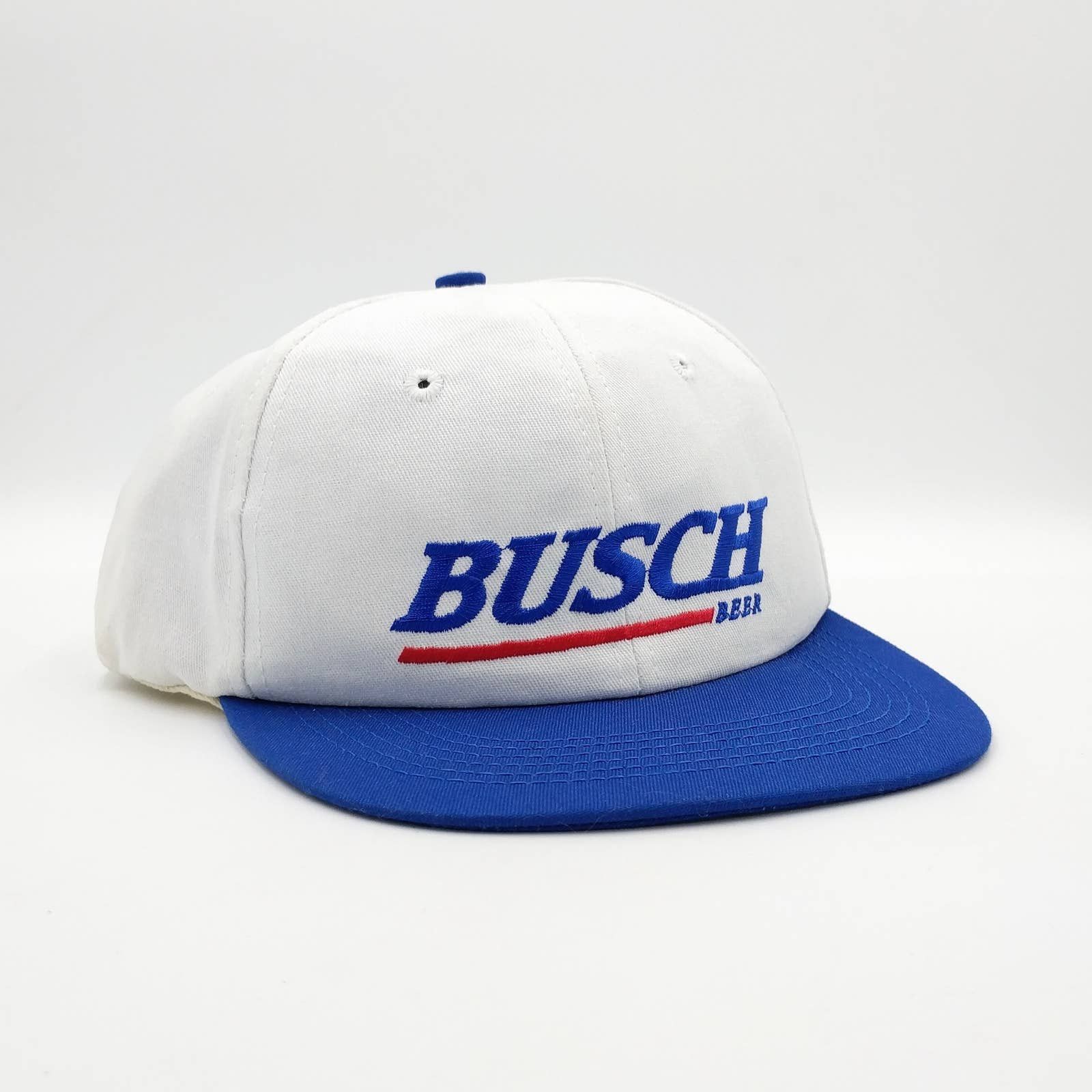 Vintage Vintage Busch Beer Snapback Trucker Hat 90s Licensed USA Size ONE SIZE - 1 Thumbnail