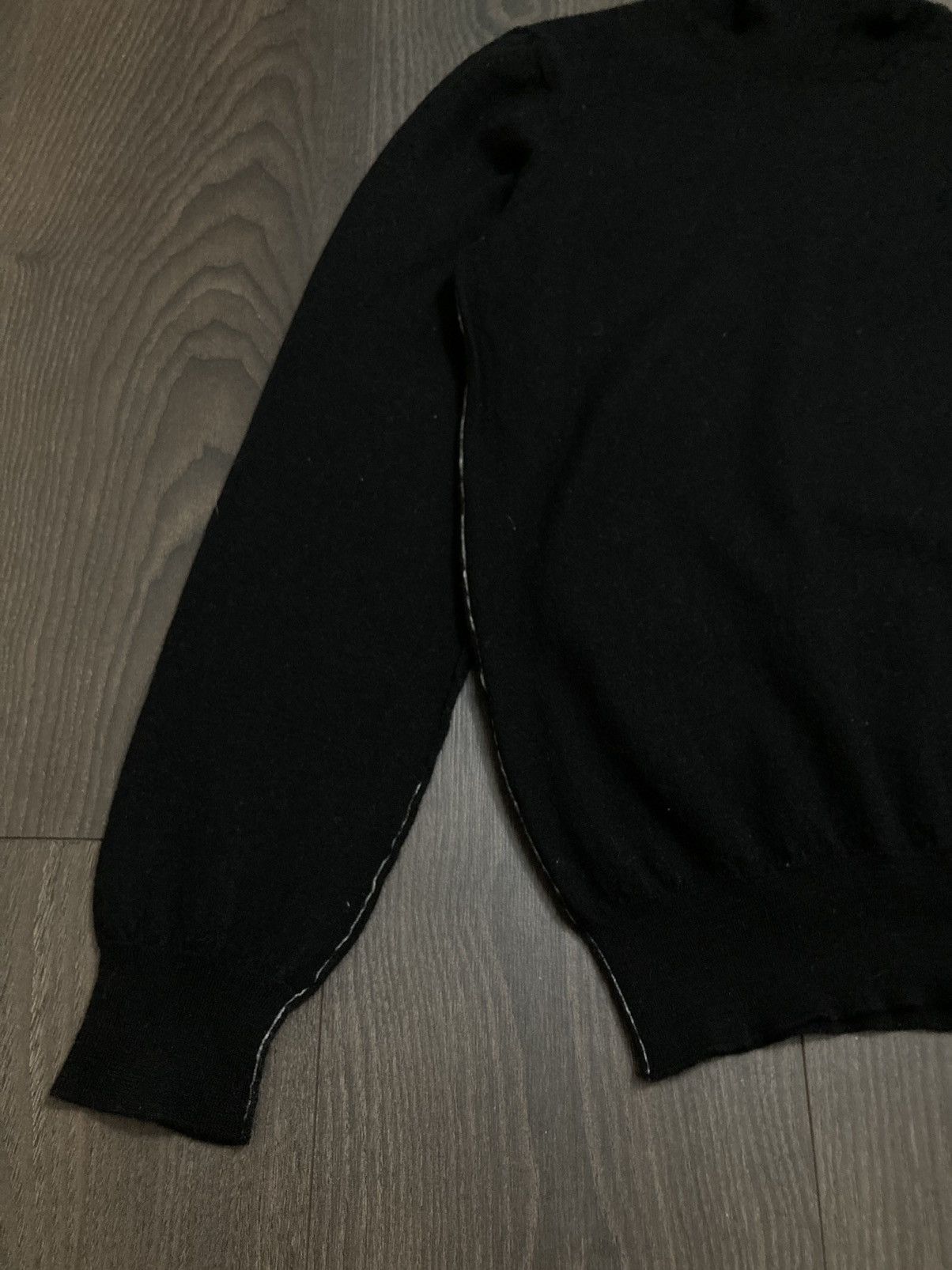 Maison Margiela MAISON MARGIELA Turtleneck Black Wool Sweater Size US S / EU 44-46 / 1 - 7 Thumbnail