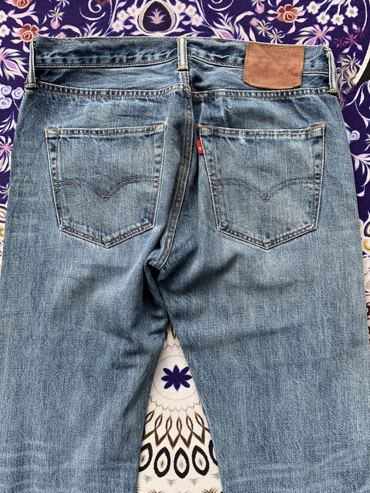 Levi's Levis 501 Faded Wash Denim Size US 33 - 12 Thumbnail