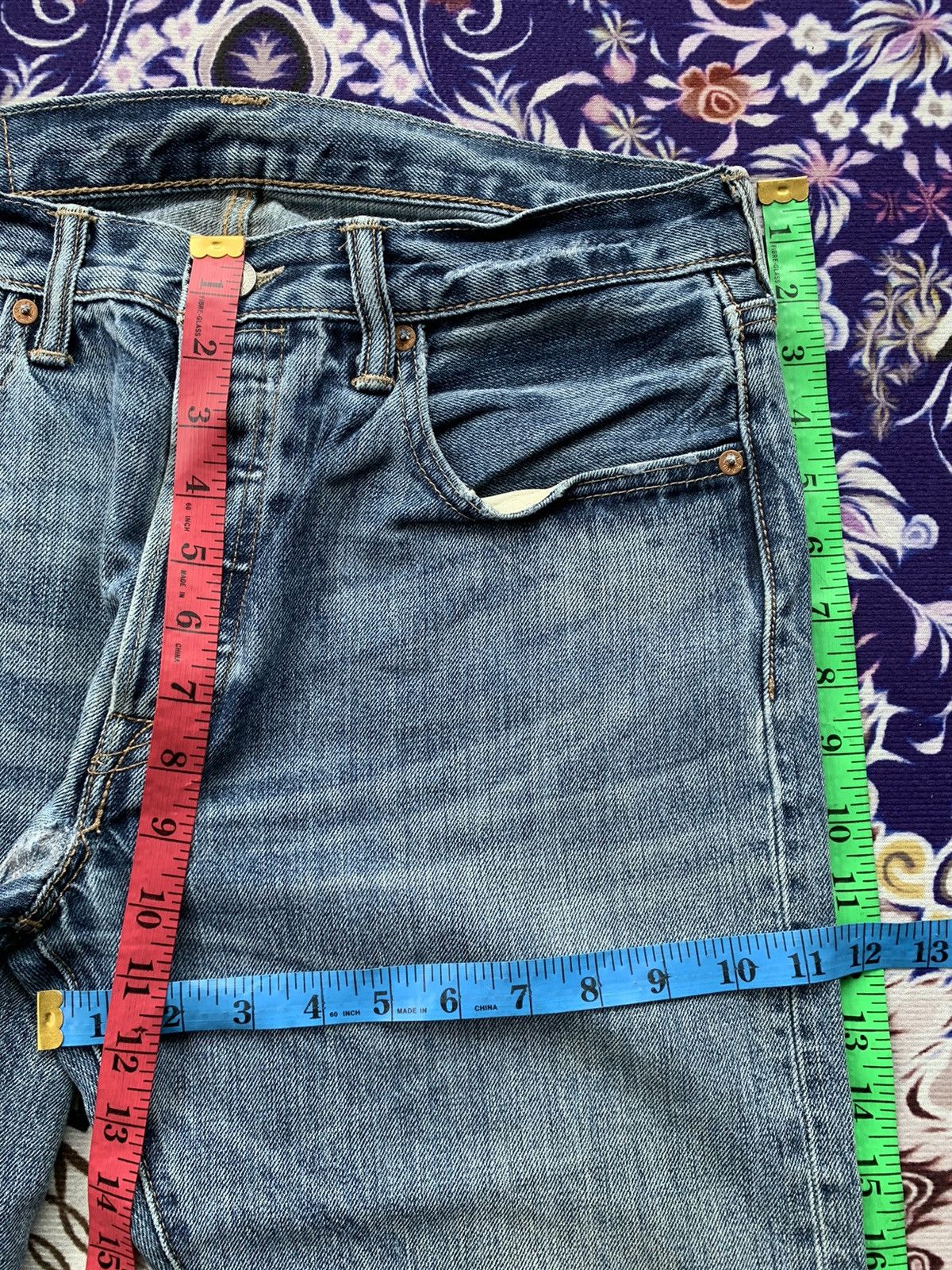 Levi's Levis 501 Faded Wash Denim Size US 33 - 15 Thumbnail