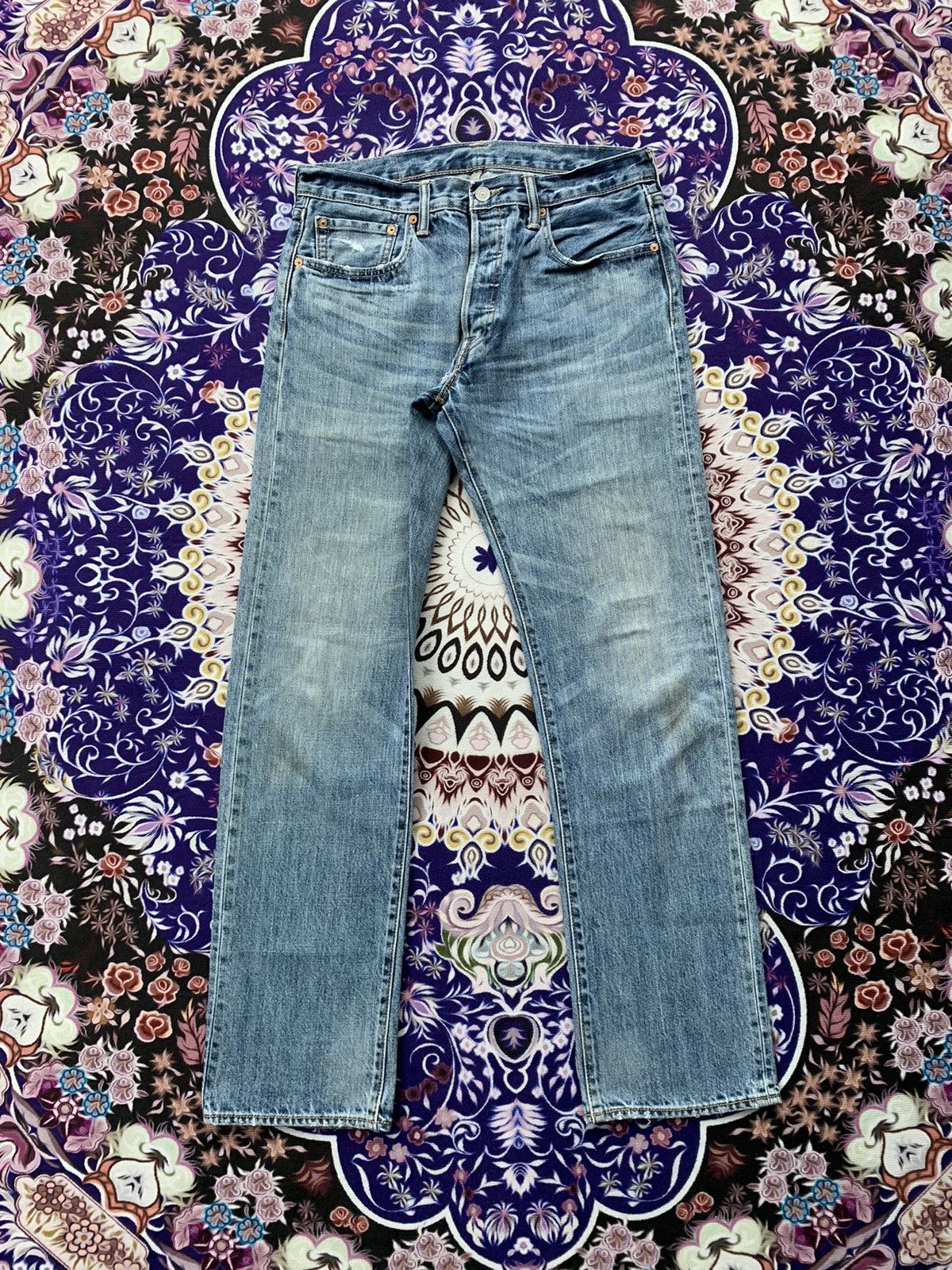 Levi's Levis 501 Faded Wash Denim Size US 33 - 1 Thumbnail