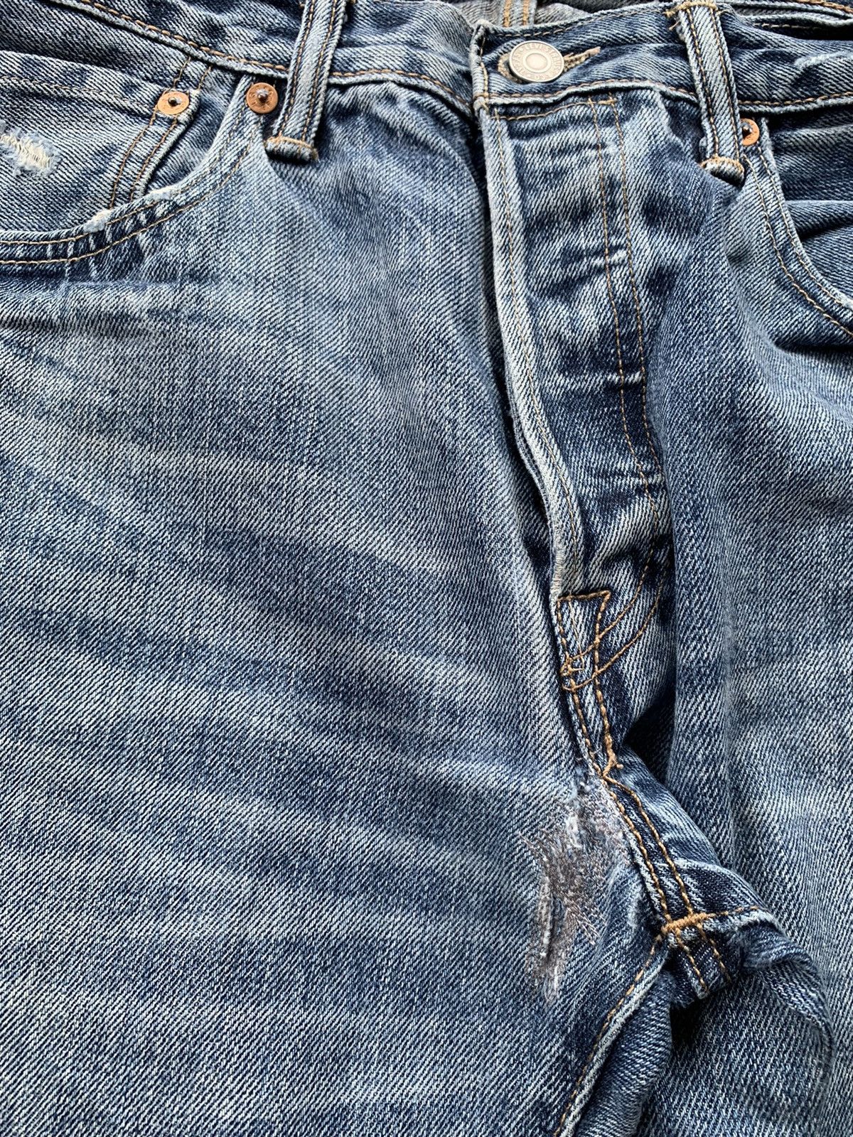 Levi's Levis 501 Faded Wash Denim Size US 33 - 8 Thumbnail