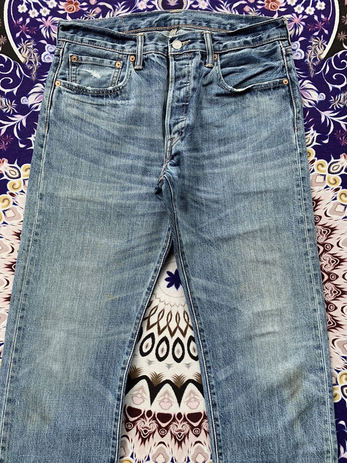 Levi's Levis 501 Faded Wash Denim Size US 33 - 4 Thumbnail