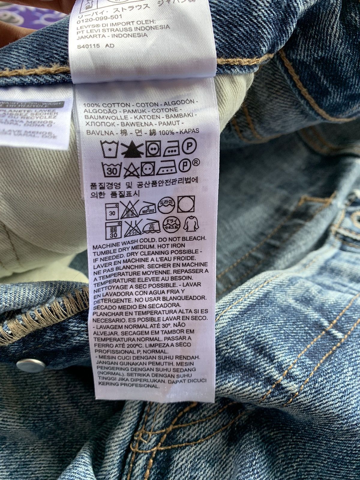 Levi's Levis 501 Faded Wash Denim Size US 33 - 7 Thumbnail
