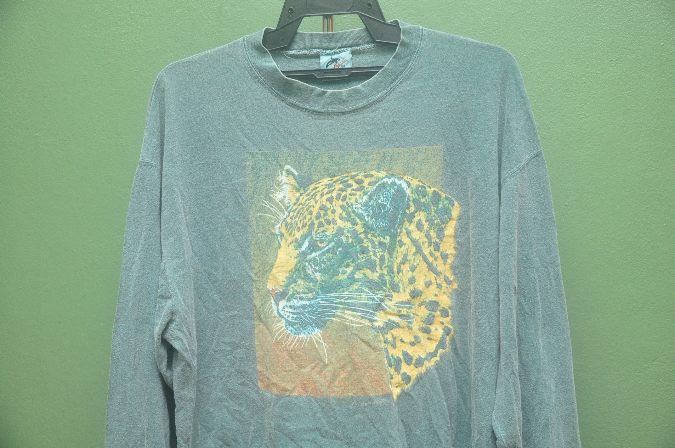 Japanese Brand × Vintage Vintage Leopard Big Logo Green Colour Travis Scott Style Size US L / EU 52-54 / 3 - 3 Thumbnail