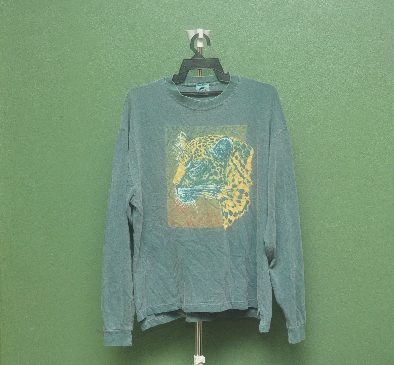 Japanese Brand × Vintage Vintage Leopard Big Logo Green Colour Travis Scott Style Size US L / EU 52-54 / 3 - 1 Thumbnail