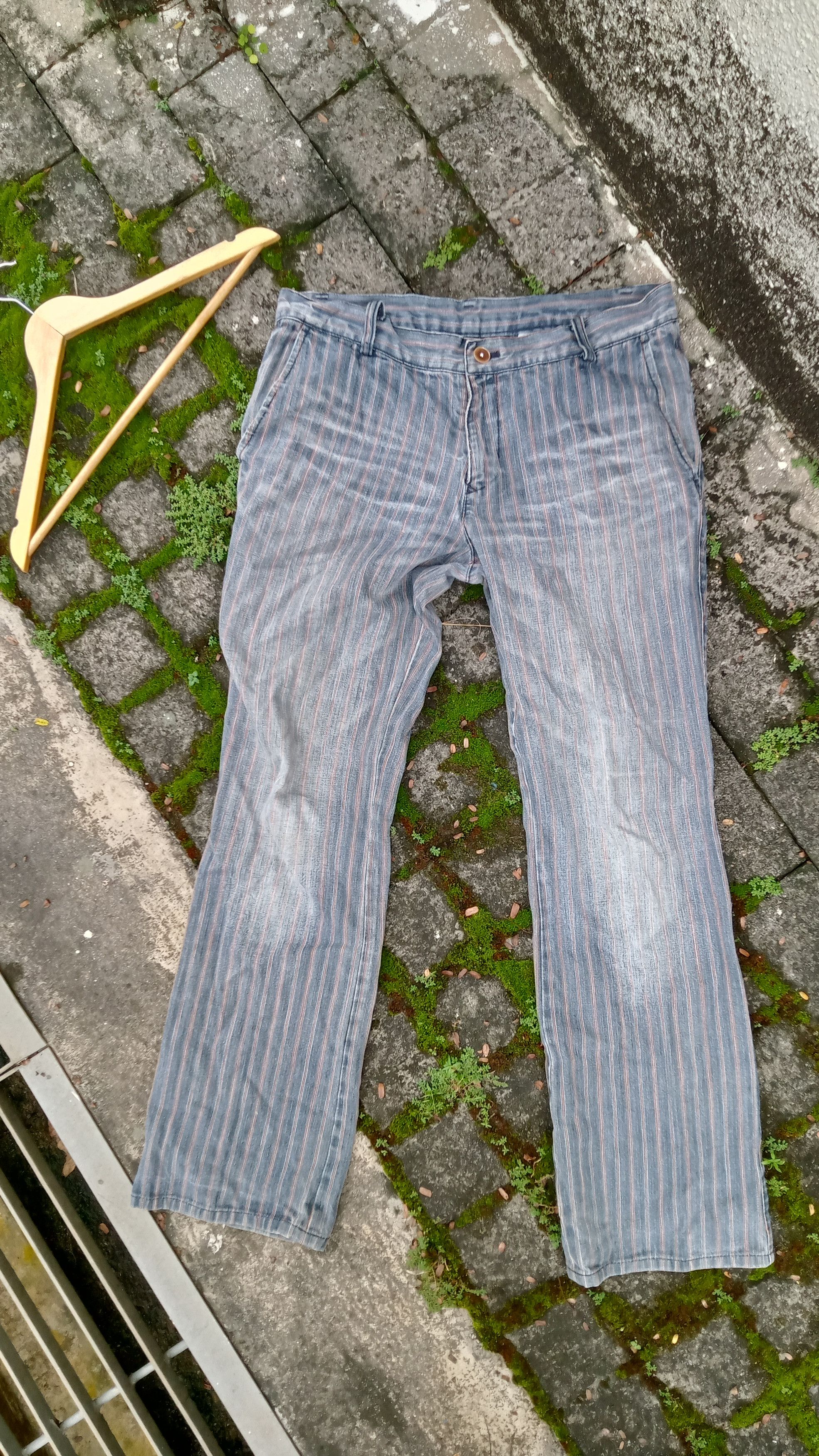 Image of Vintage Abahouse Flared Stripe Pants, Men's (Size 31)