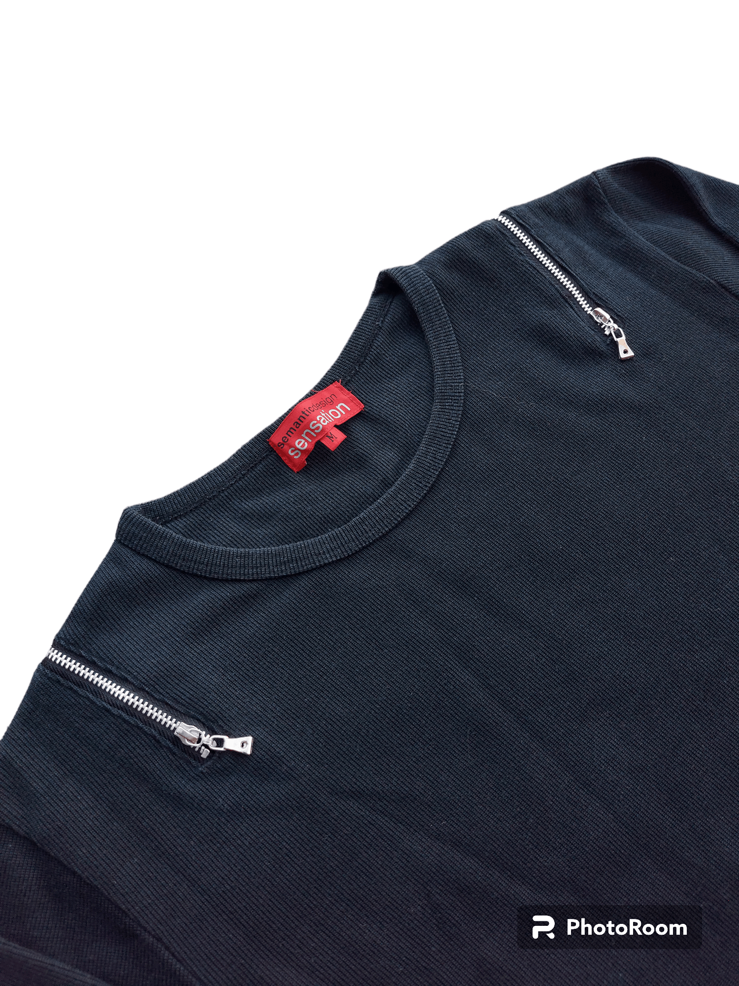 Japanese Brand × Vintage 💥Semantic Design Bondage Multi Ziper LS Sweatshirt Size US M / EU 48-50 / 2 - 4 Thumbnail