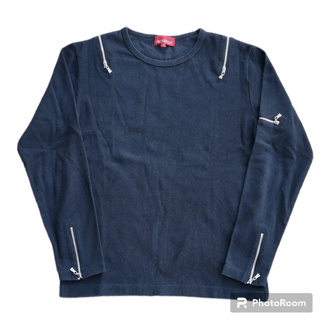 Japanese Brand × Vintage 💥Semantic Design Bondage Multi Ziper LS Sweatshirt Size US M / EU 48-50 / 2 - 1 Thumbnail