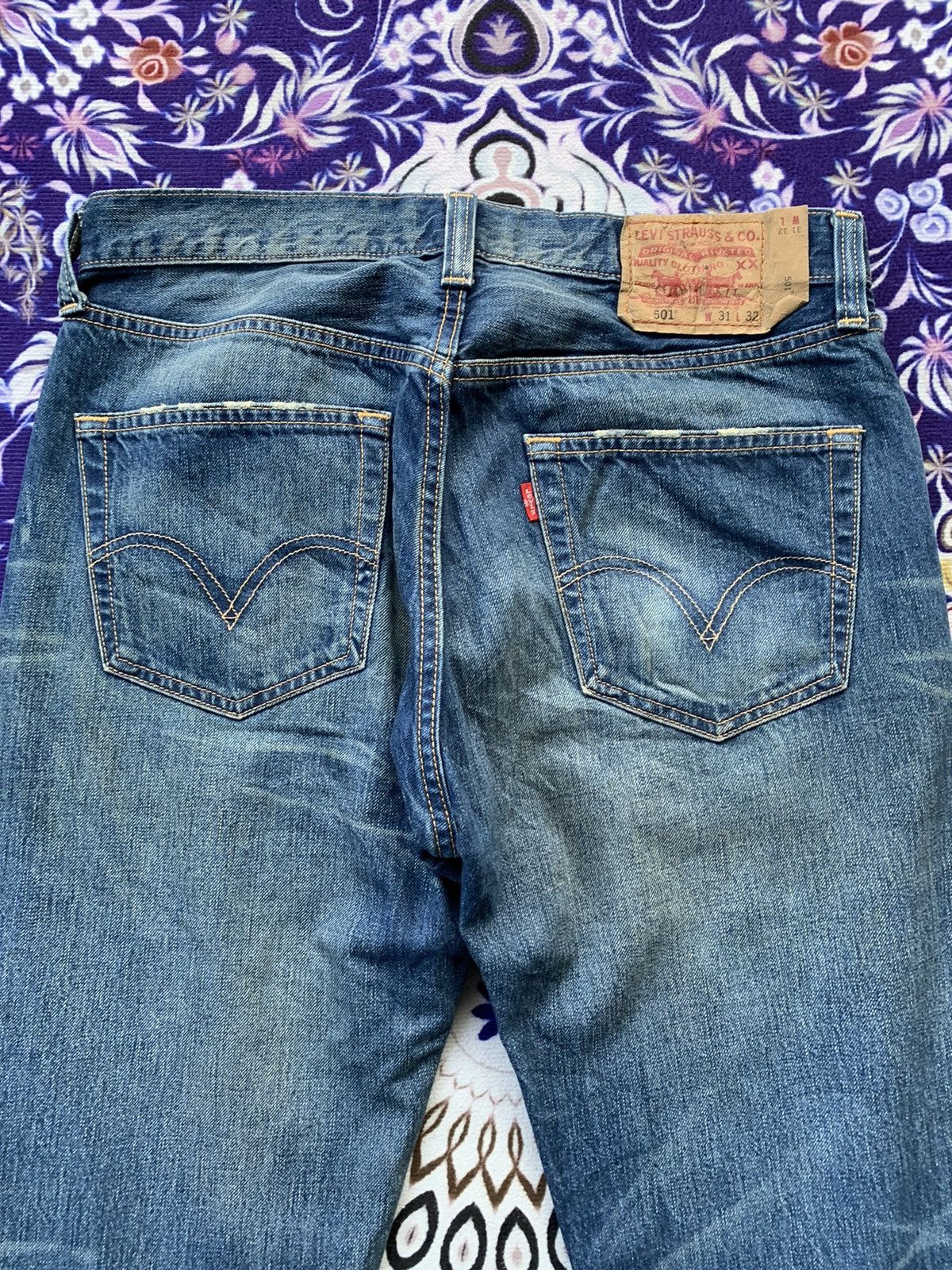 If Six Was Nine Vintage Levis 501 Faded Wash Denim Size US 32 / EU 48 - 11 Thumbnail