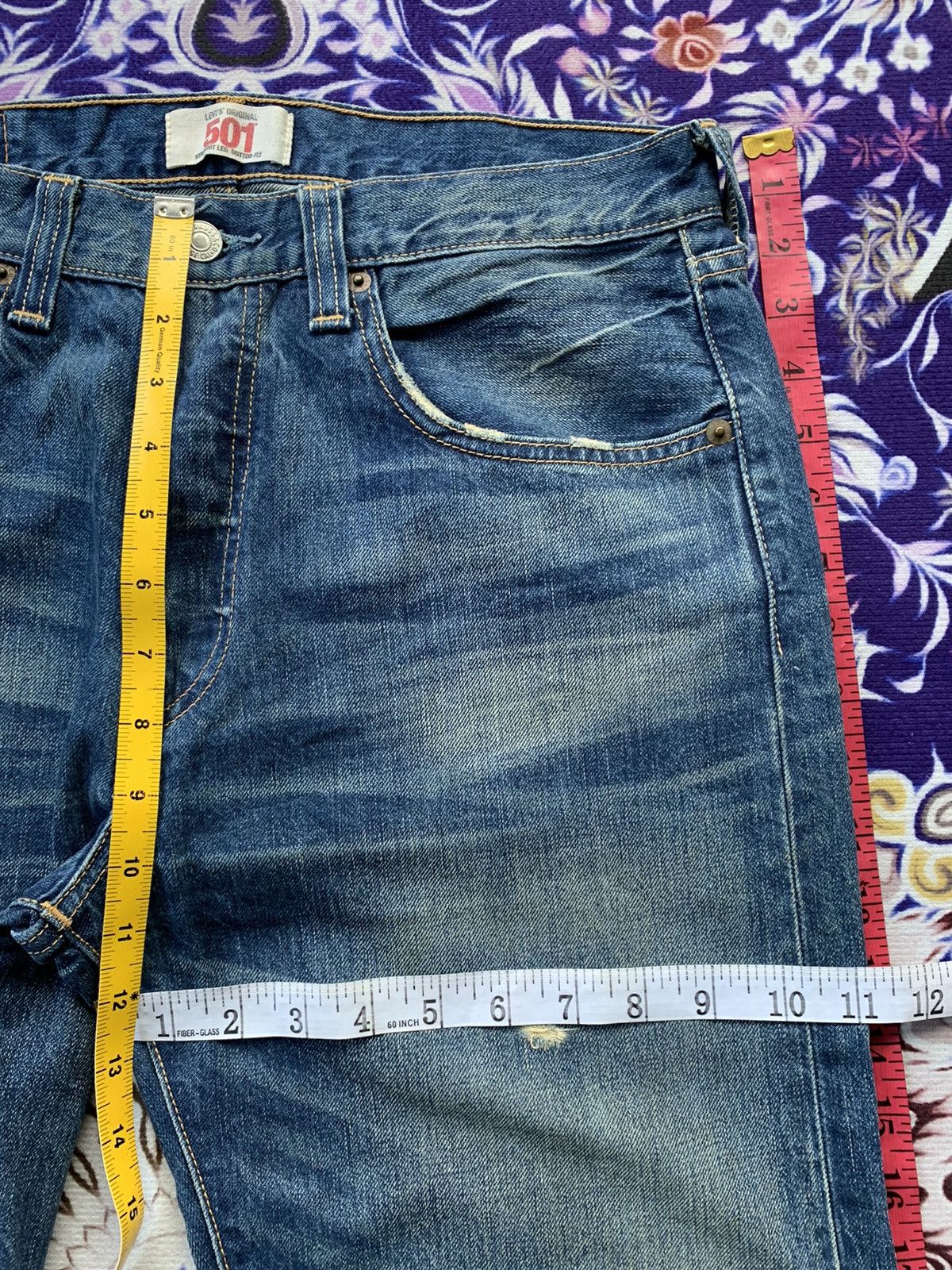 If Six Was Nine Vintage Levis 501 Faded Wash Denim Size US 32 / EU 48 - 14 Thumbnail