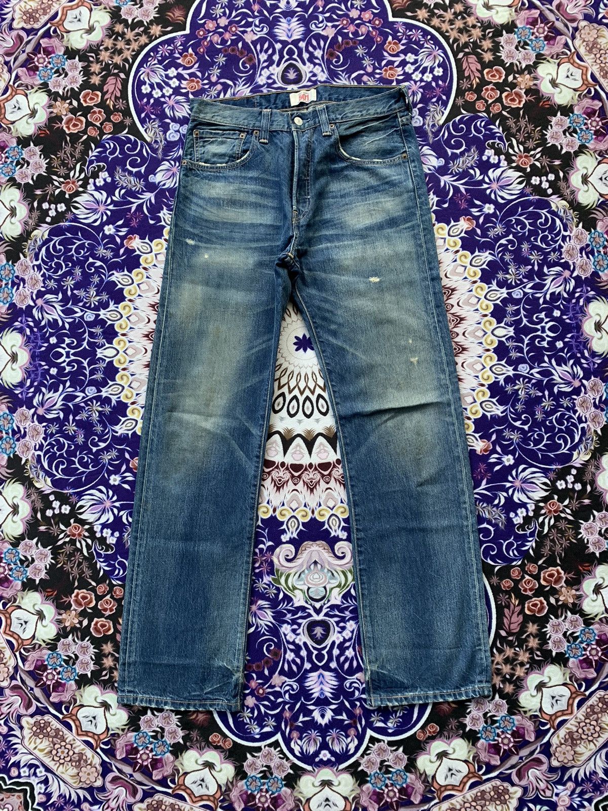 If Six Was Nine Vintage Levis 501 Faded Wash Denim Size US 32 / EU 48 - 1 Thumbnail
