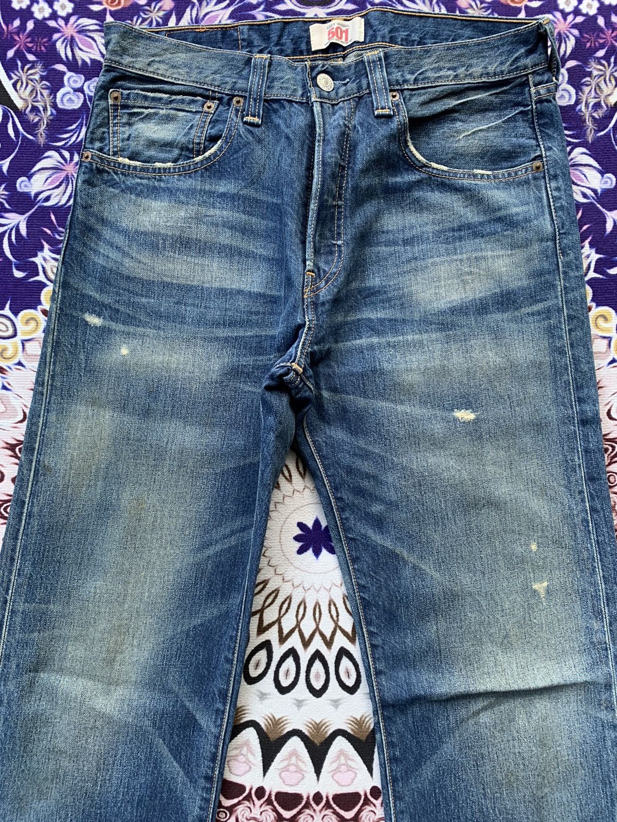 If Six Was Nine Vintage Levis 501 Faded Wash Denim Size US 32 / EU 48 - 4 Thumbnail