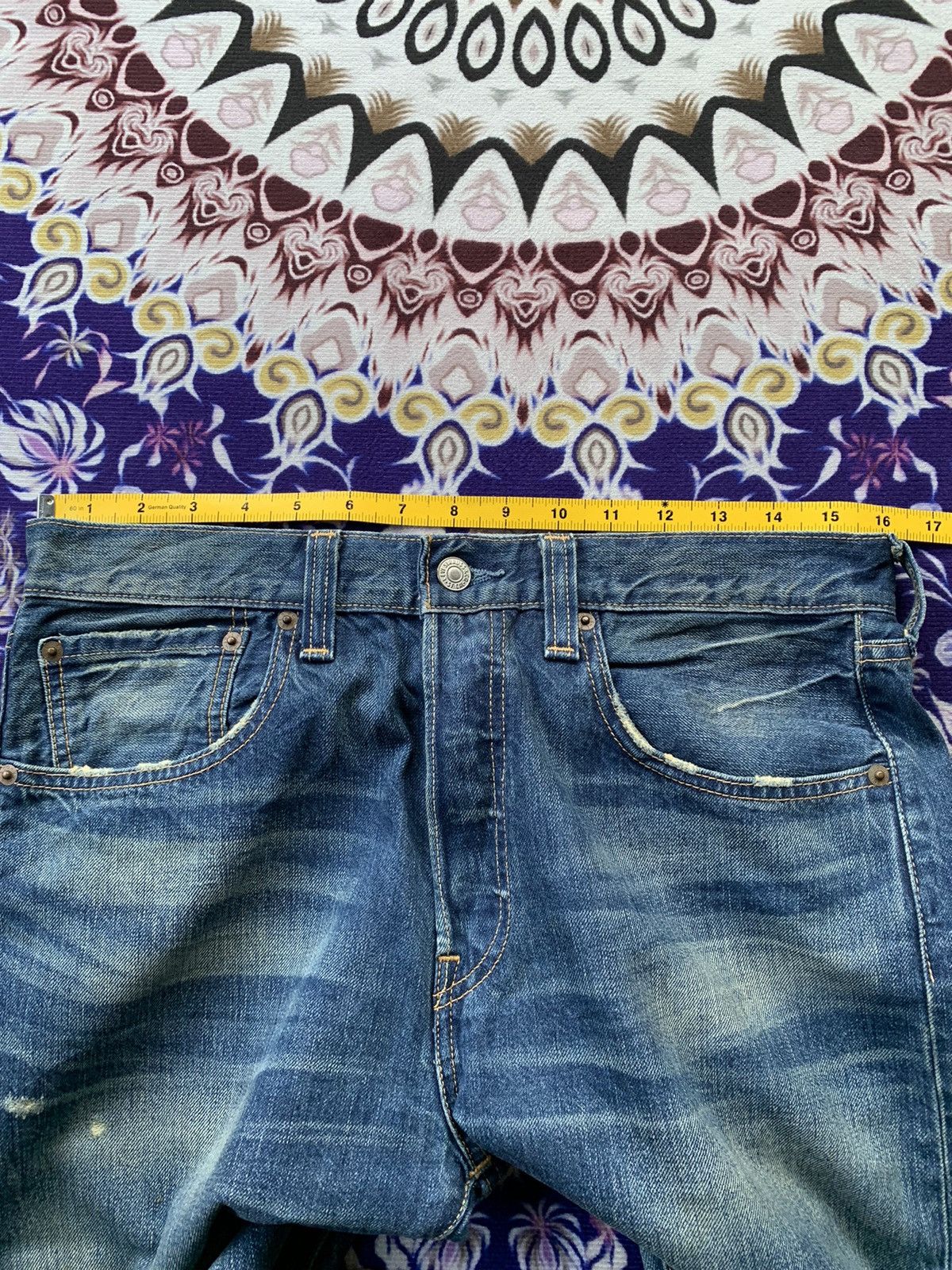 If Six Was Nine Vintage Levis 501 Faded Wash Denim Size US 32 / EU 48 - 15 Thumbnail