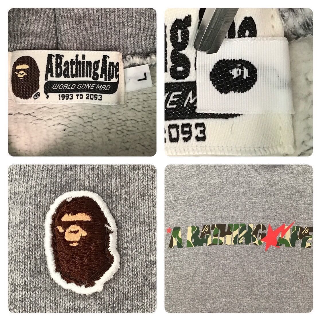 Bape BAPE ABC camo APE logo pullover hoodie gray Size US L / EU 52-54 / 3 - 6 Thumbnail