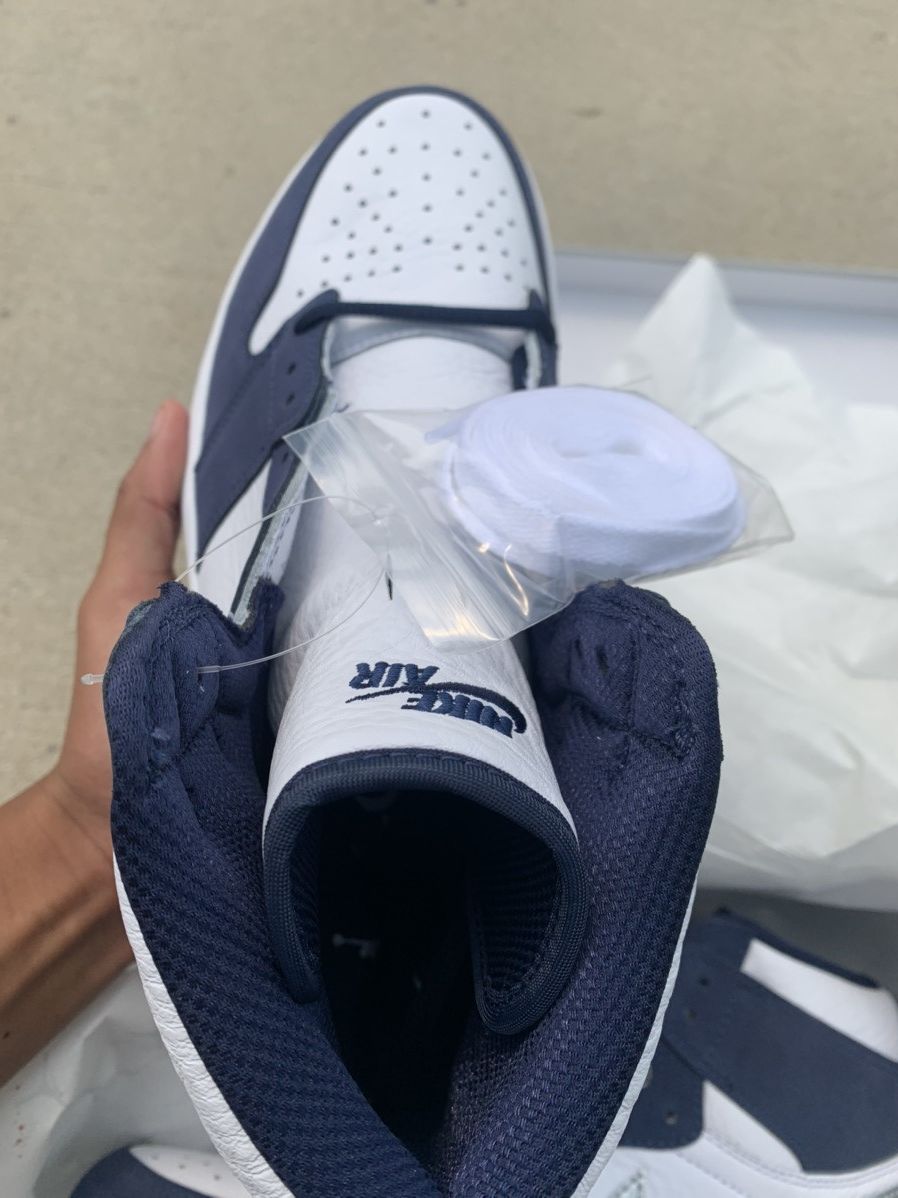 Jordan Brand Nike Jordan 1 Retro COJP Midnight Navy Size US 11.5 / EU 44-45 - 6 Thumbnail
