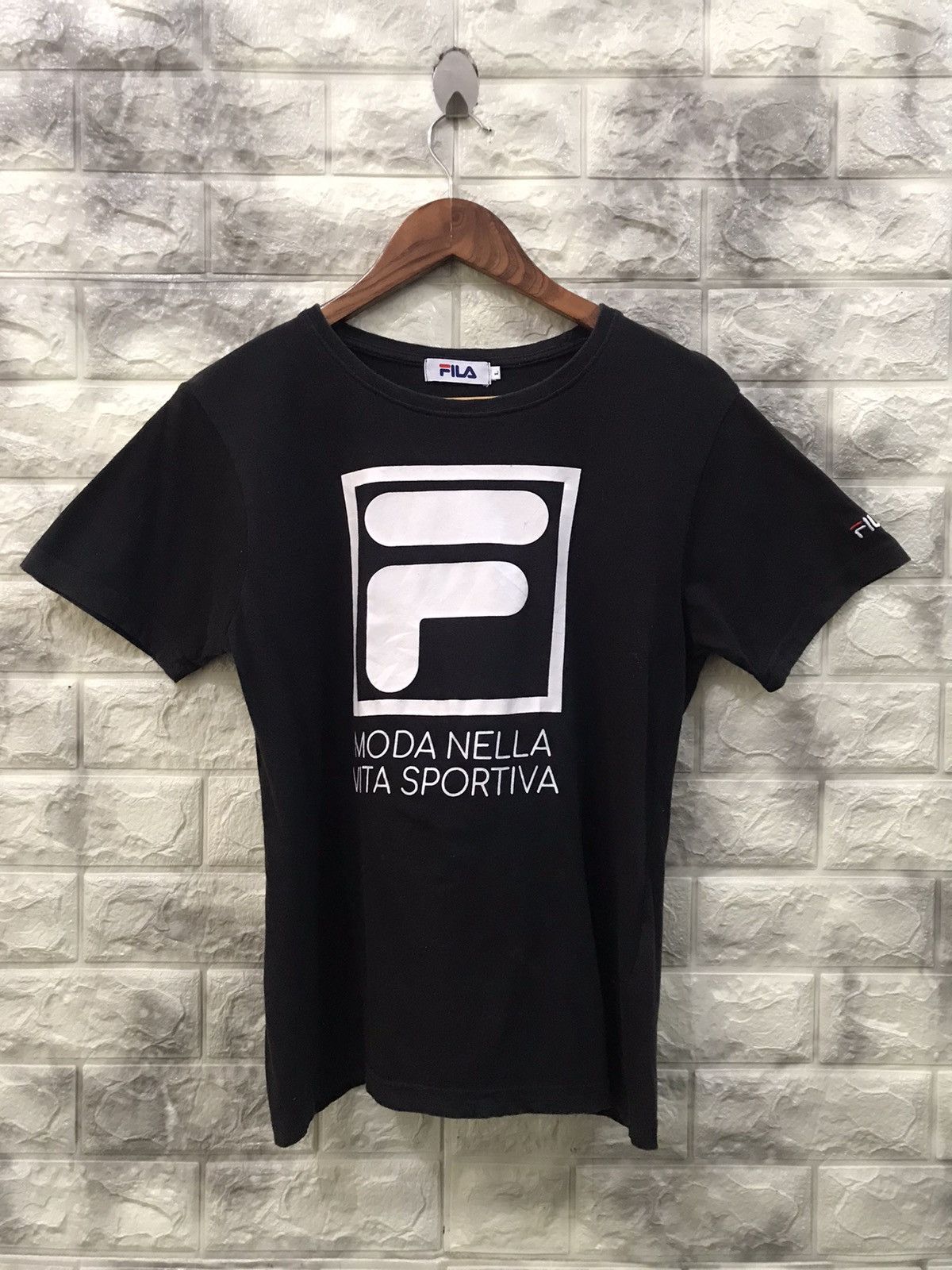 image of Bjorn Borg x Fila Women’S Tee in Black, Women's (Size Large)