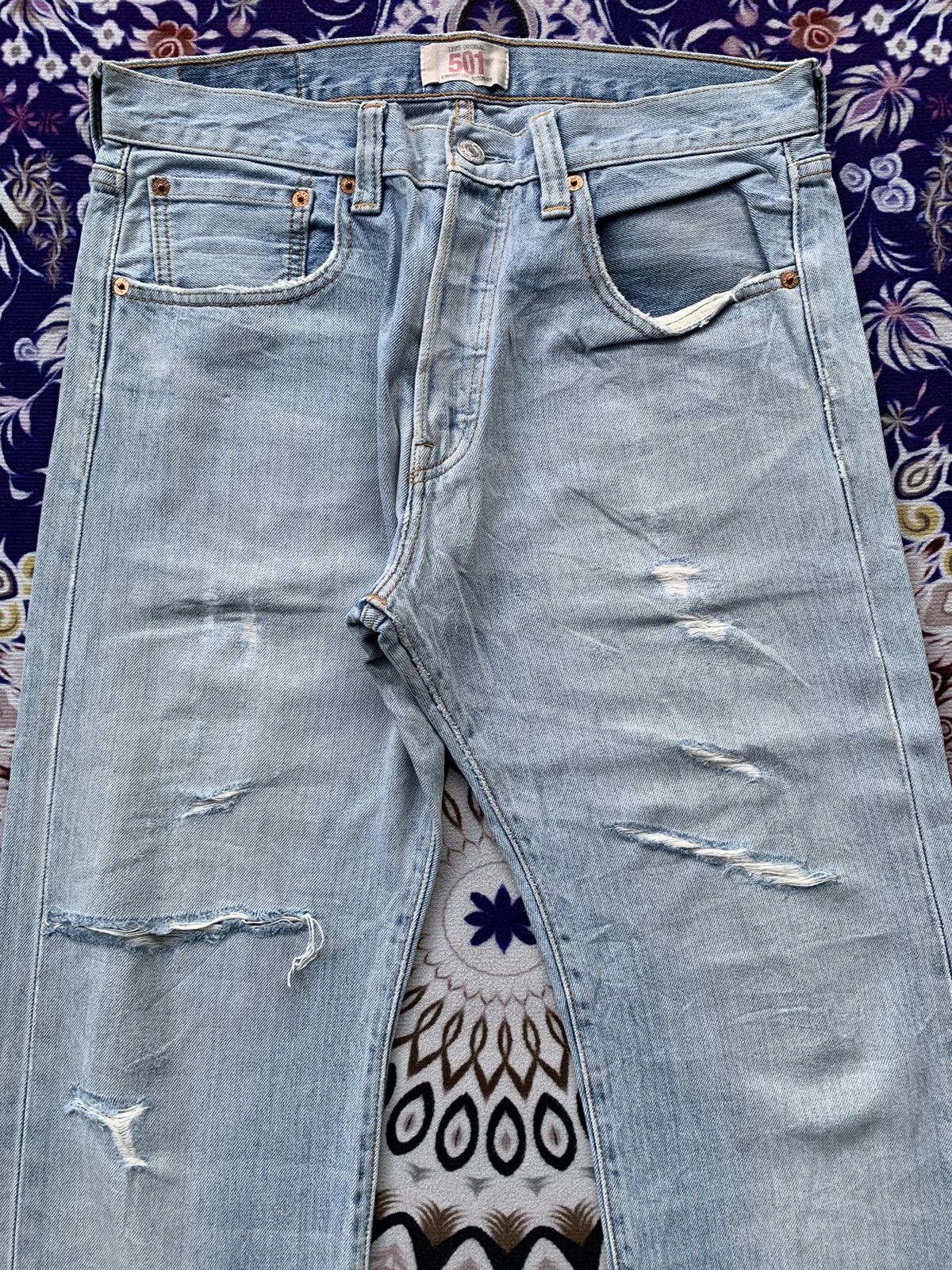 Levi's Vintage Levis 501 Distressed Denim Size US 32 / EU 48 - 4 Thumbnail