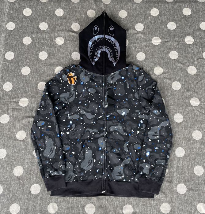 Bape Bape Space Camo Shark Hoodie Grailed