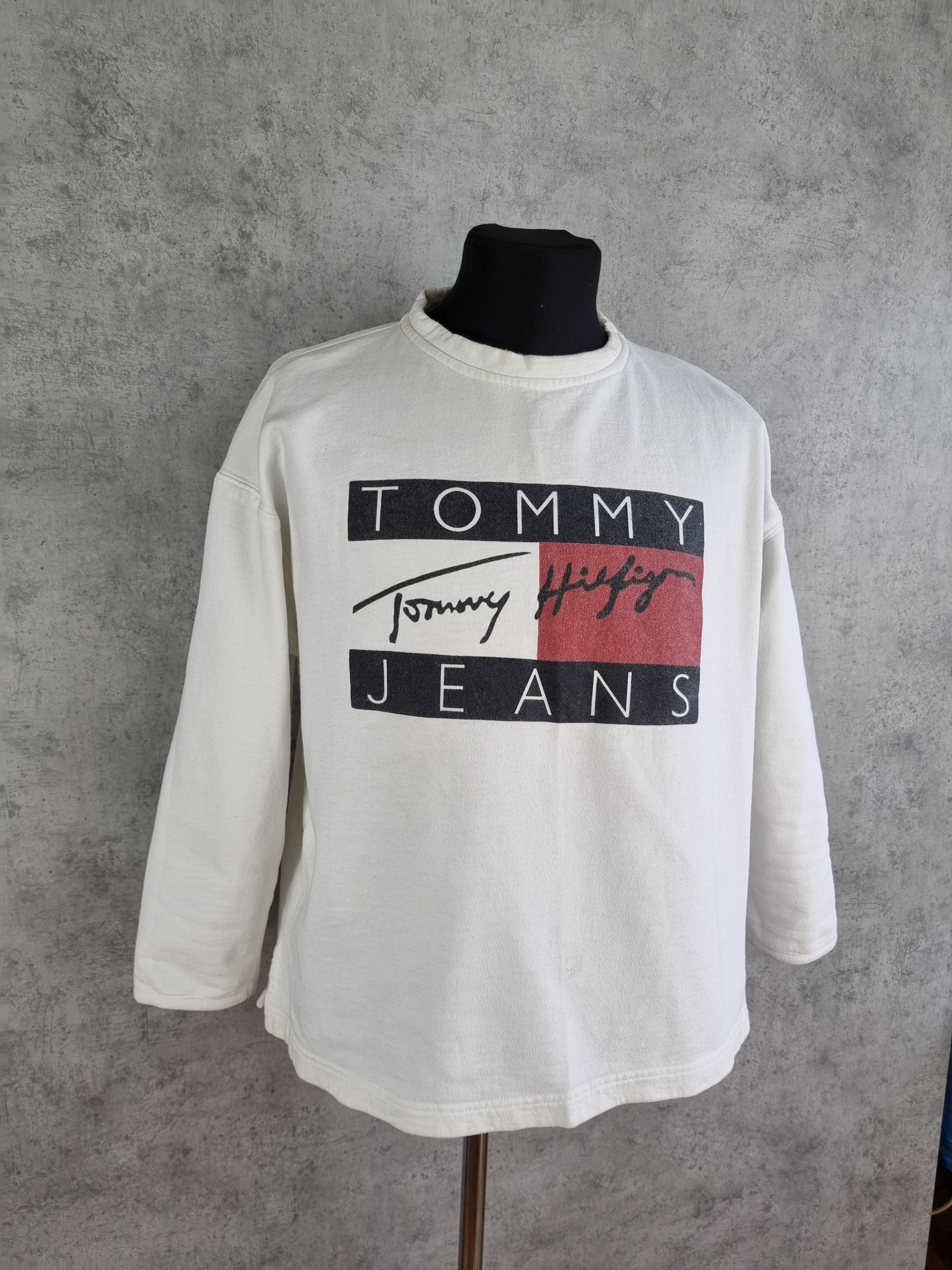 90s Vintage TOMMY Jeans Big Logo Boxy Sweatshirt