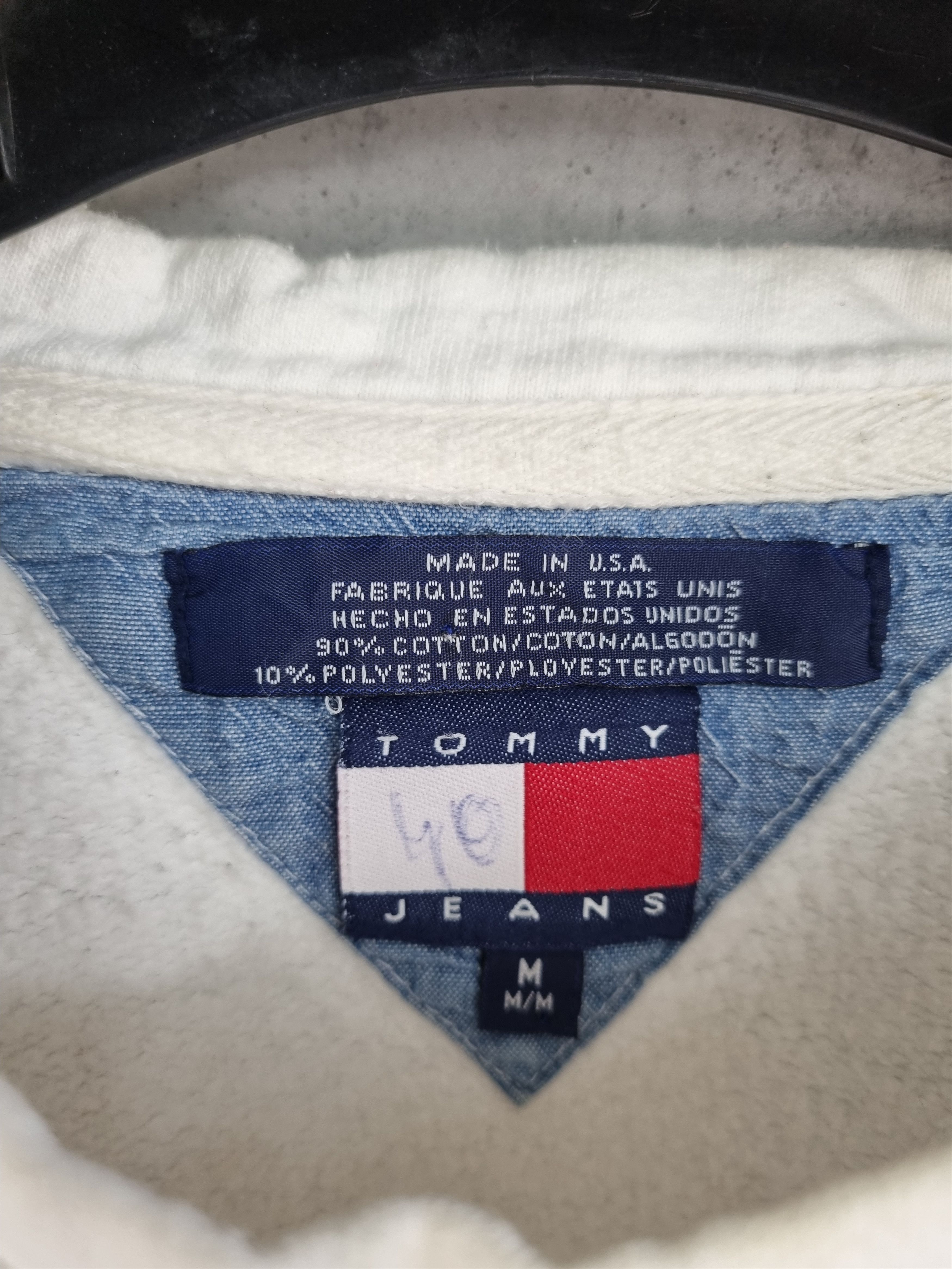 Tommy Hilfiger × Vintage 90s Vintage TOMMY Jeans Big Logo Boxy Sweatshirt Size US M / EU 48-50 / 2 - 6 Thumbnail