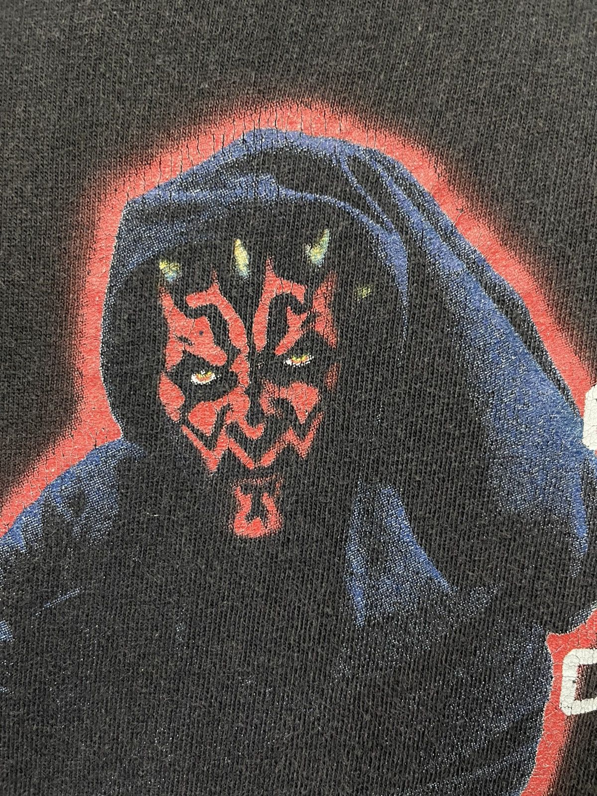 Vintage Vintage 90s Star Wars Darth Maul Sith Lord Faded T Shirt Size US XL / EU 56 / 4 - 6 Thumbnail