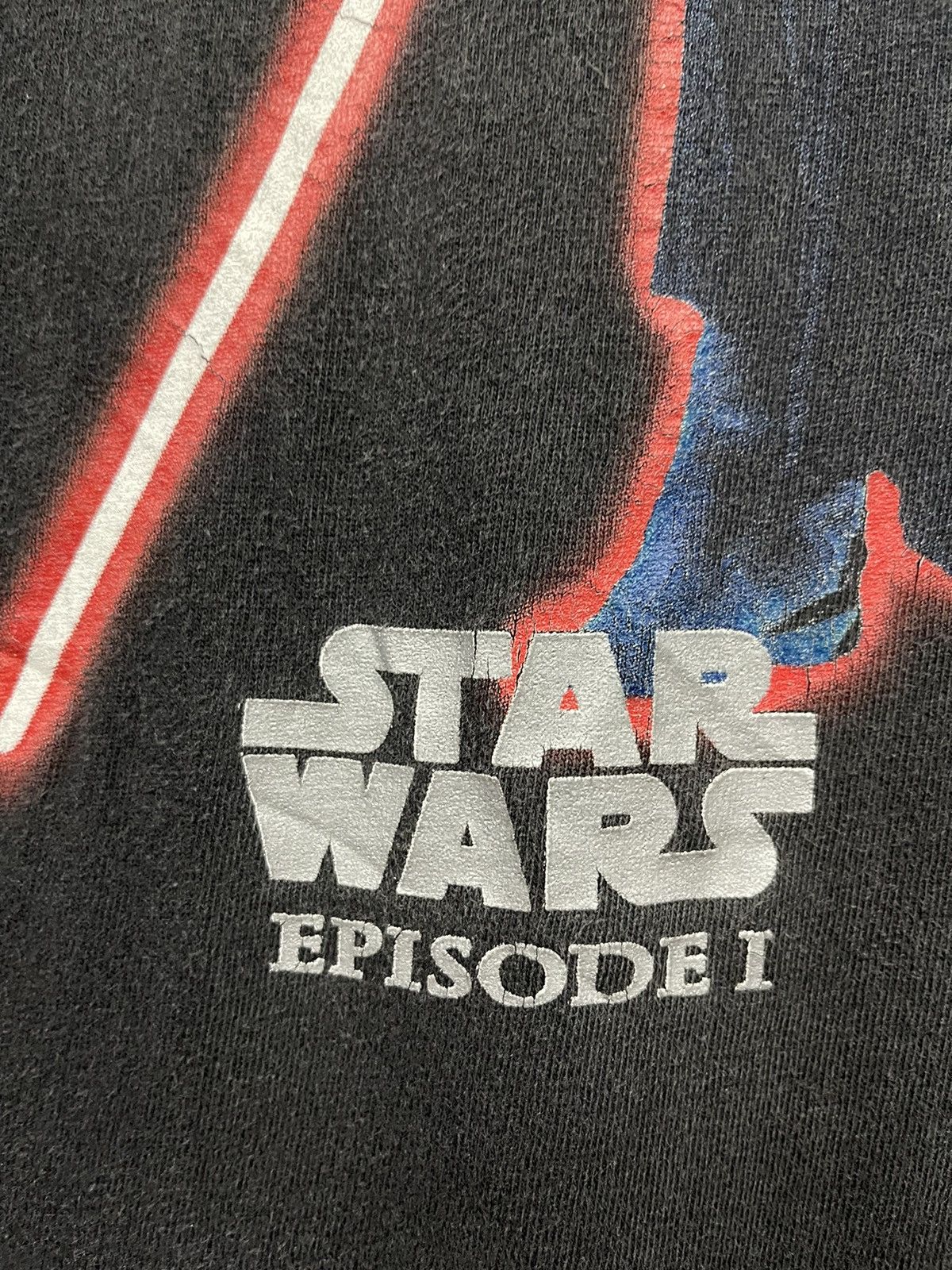 Vintage Vintage 90s Star Wars Darth Maul Sith Lord Faded T Shirt Size US XL / EU 56 / 4 - 4 Thumbnail