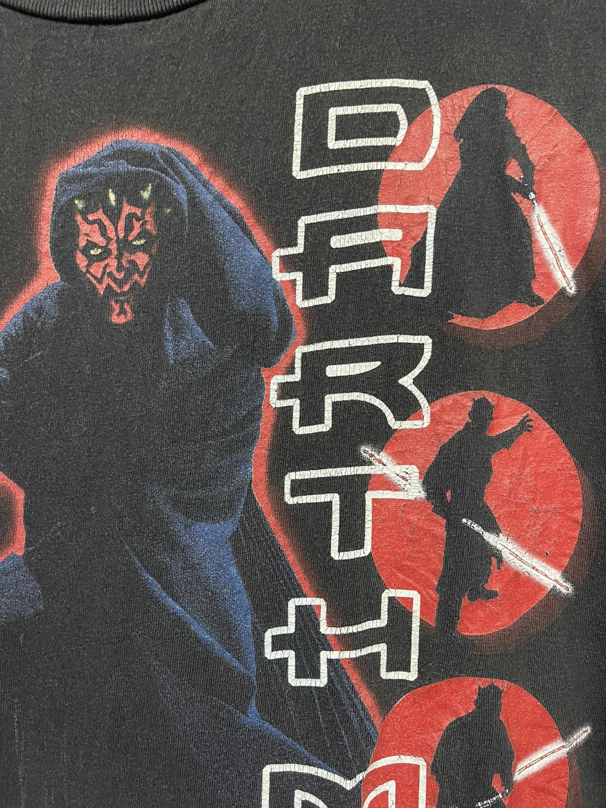 Vintage Vintage 90s Star Wars Darth Maul Sith Lord Faded T Shirt Size US XL / EU 56 / 4 - 2 Thumbnail