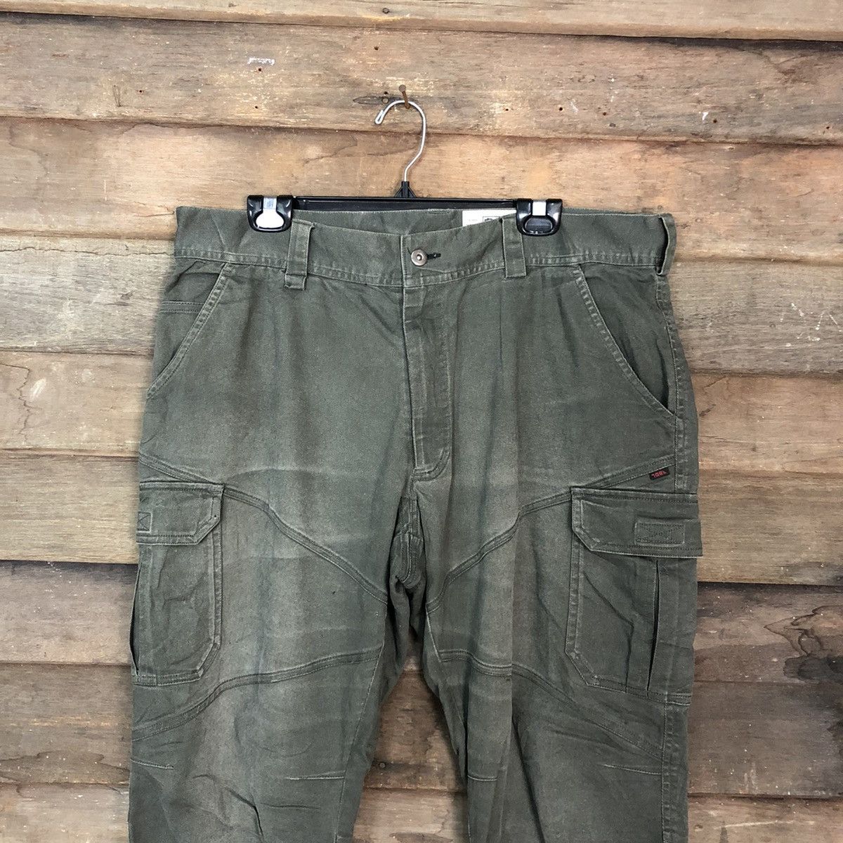 Faded Glory × Japanese Brand Tora Green Multipocket Tactical Cargo Pants #c961 Size US 37 - 2 Thumbnail