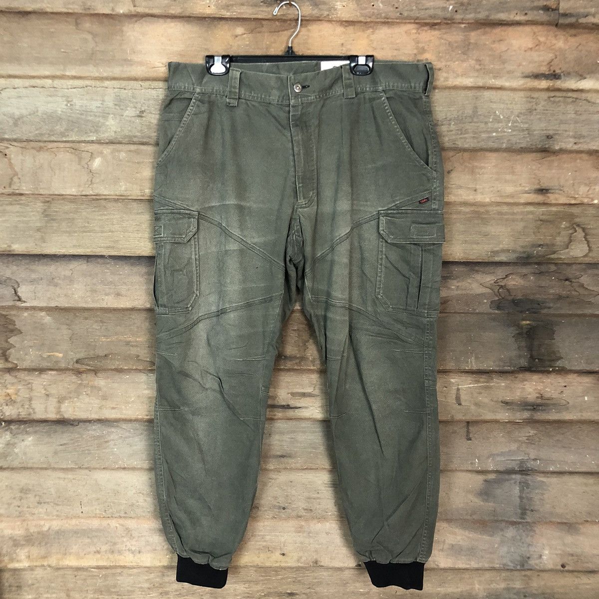 Faded Glory × Japanese Brand Tora Green Multipocket Tactical Cargo Pants #c961 Size US 37 - 1 Thumbnail