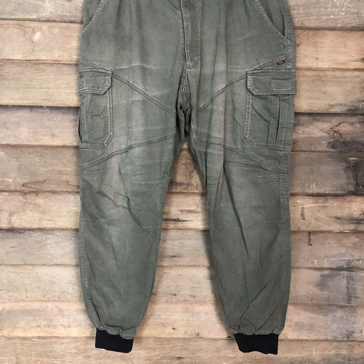 Faded Glory × Japanese Brand Tora Green Multipocket Tactical Cargo Pants #c961 Size US 37 - 3 Thumbnail