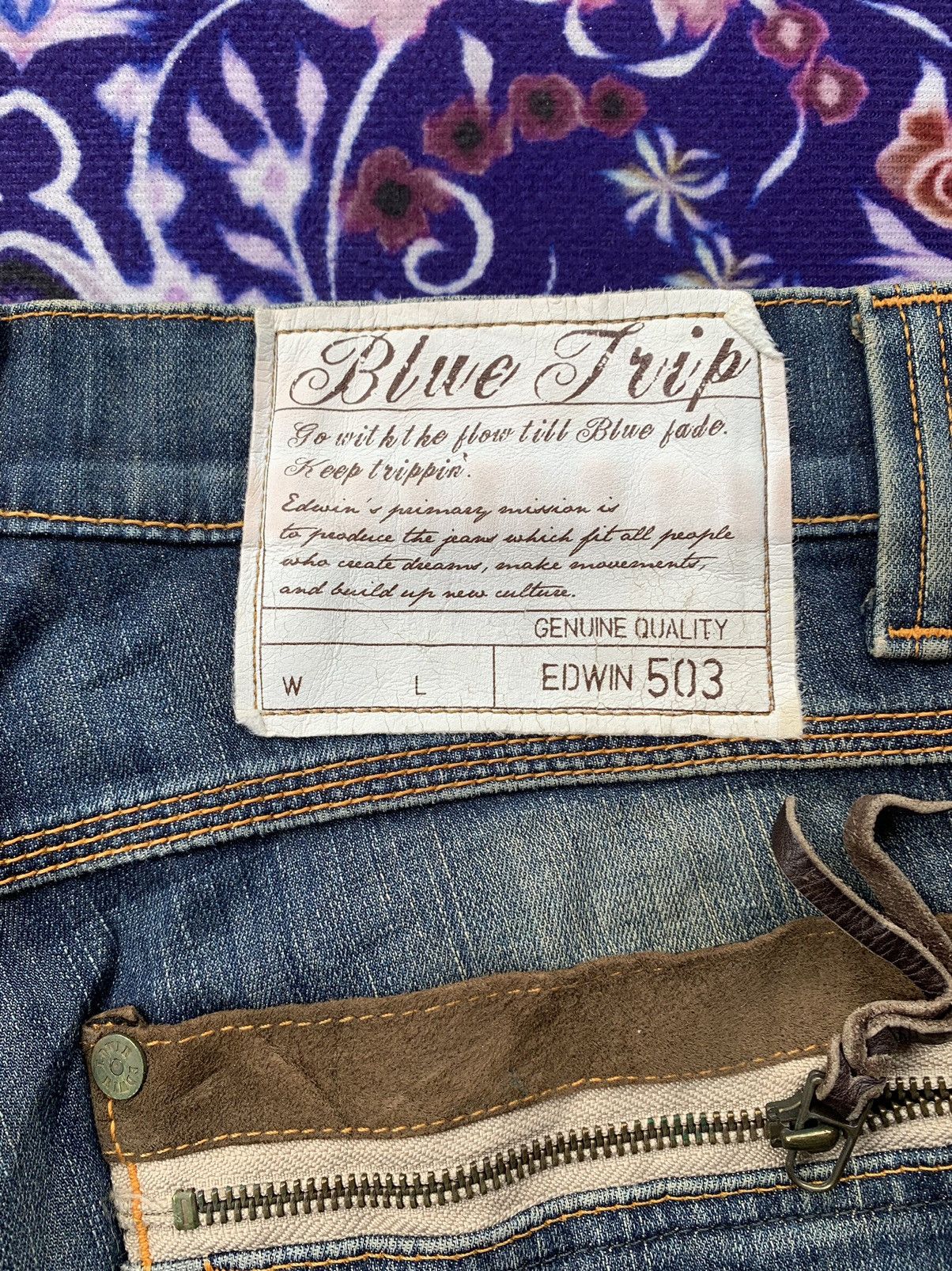 Edwin Vintage Edwin Blue Trip Distresed Faded Wash Denim Size US 34 / EU 50 - 11 Thumbnail