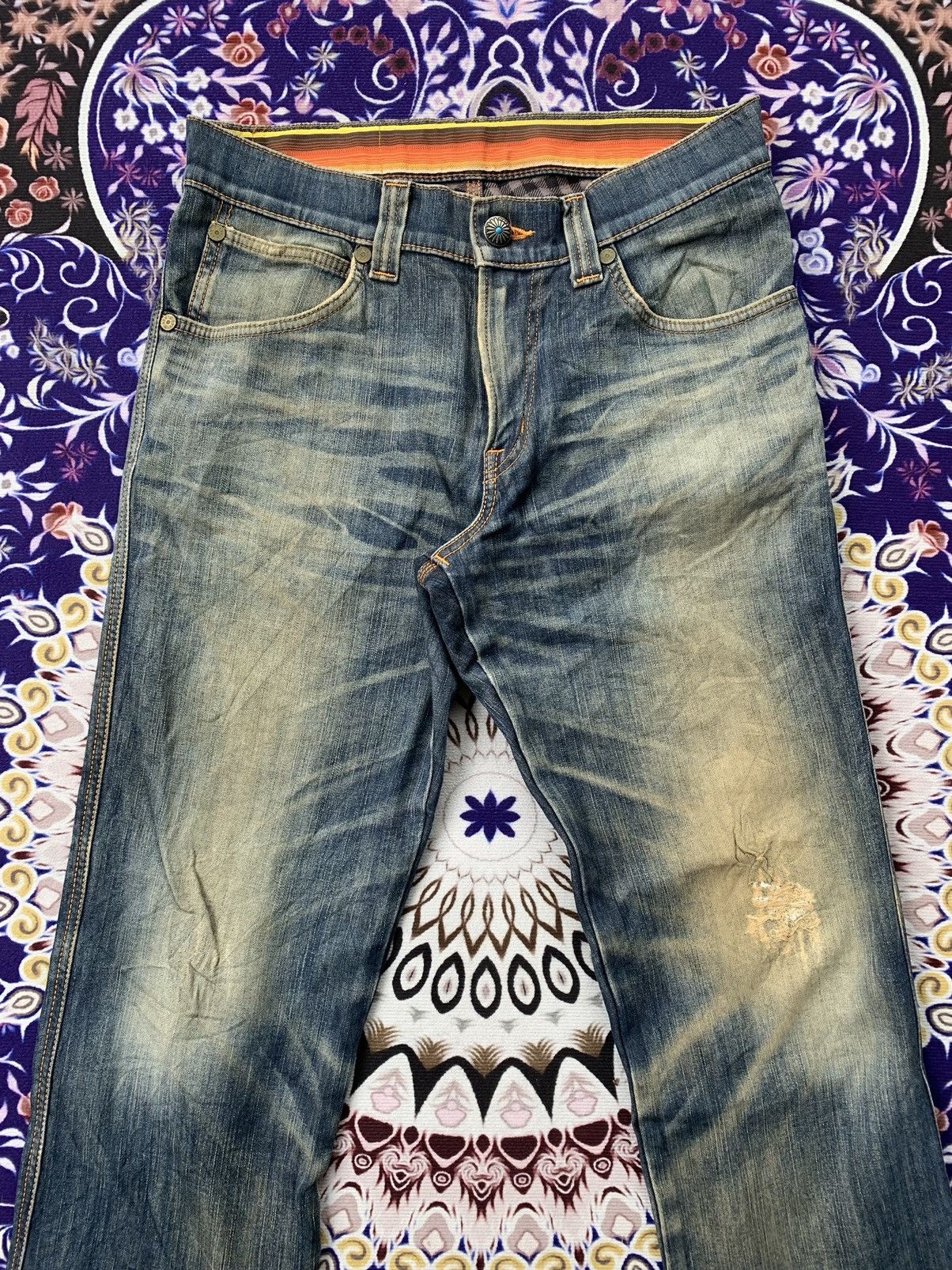 Edwin Vintage Edwin Blue Trip Distresed Faded Wash Denim Size US 34 / EU 50 - 2 Thumbnail