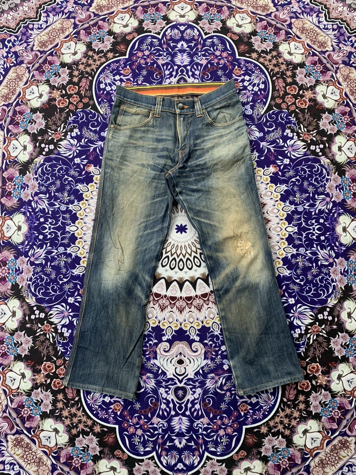 Edwin Vintage Edwin Blue Trip Distresed Faded Wash Denim Size US 34 / EU 50 - 1 Thumbnail