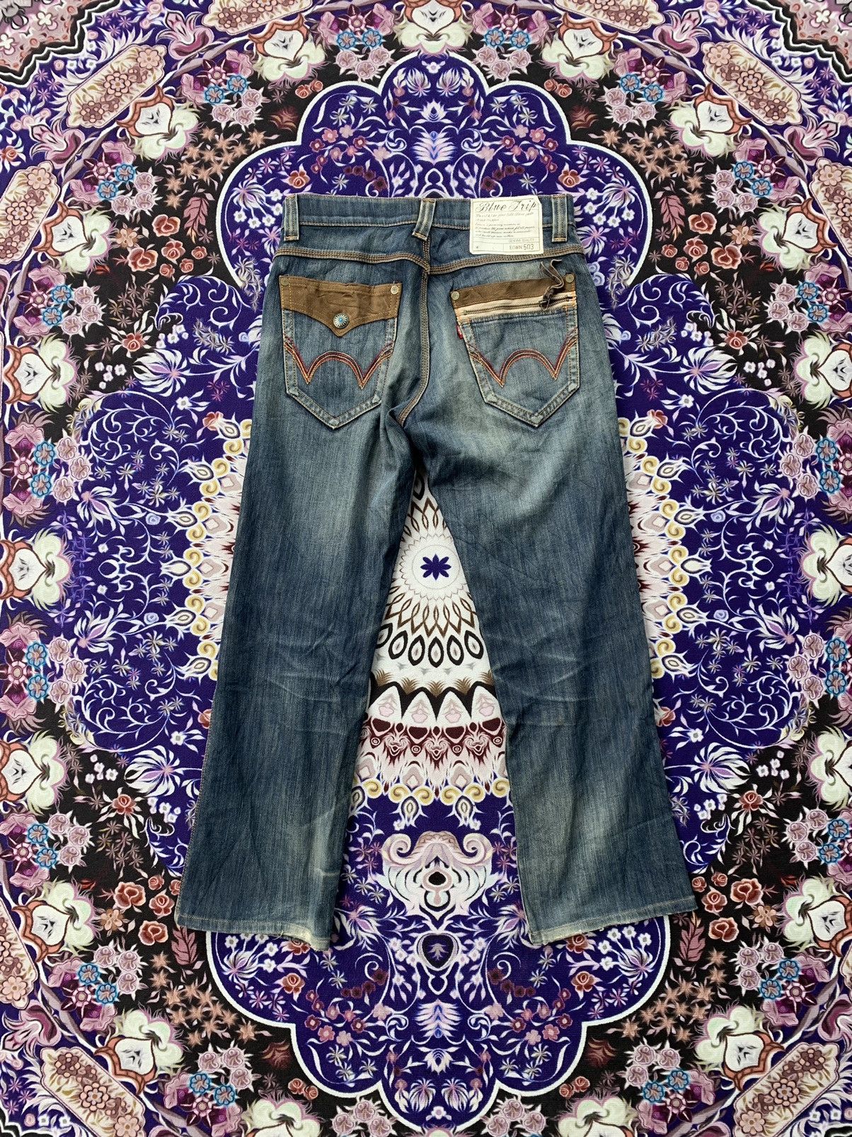 Edwin Vintage Edwin Blue Trip Distresed Faded Wash Denim Size US 34 / EU 50 - 7 Thumbnail