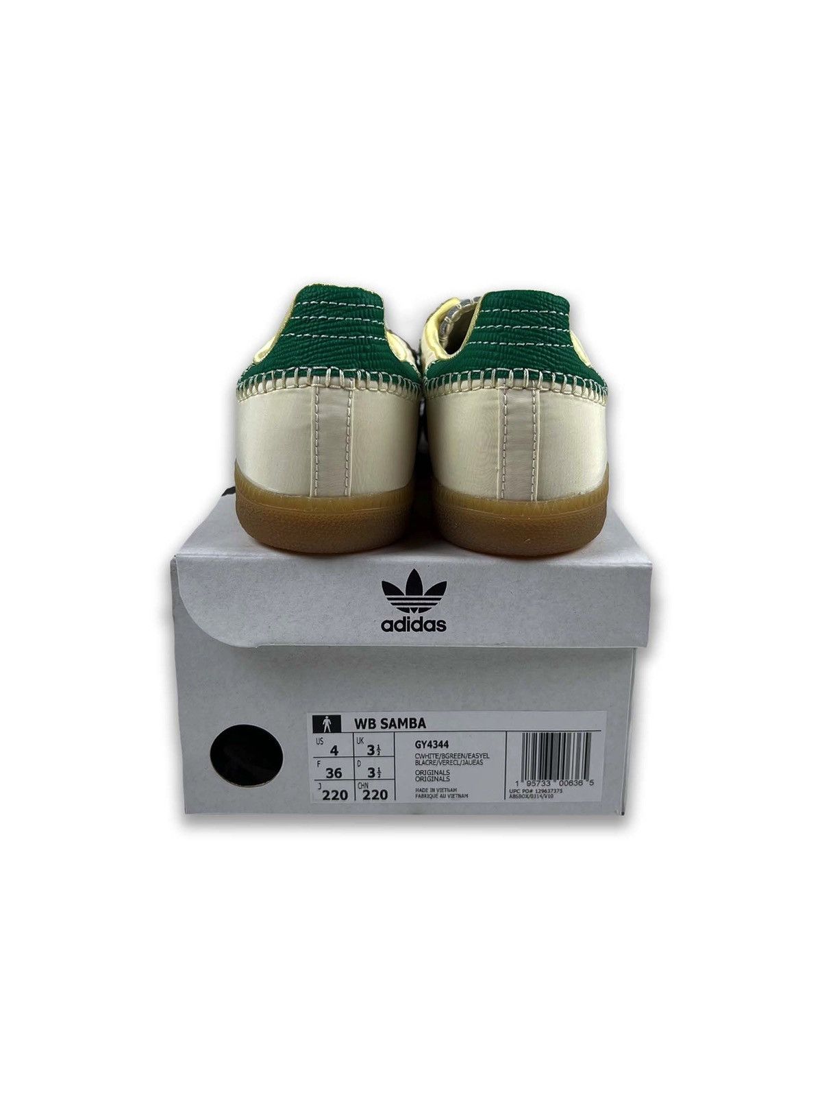 Adidas × Wales Bonner Wales Bonner Adidas Samba Cream White Bold Green 4 Size US 5 / EU 37 - 5 Thumbnail