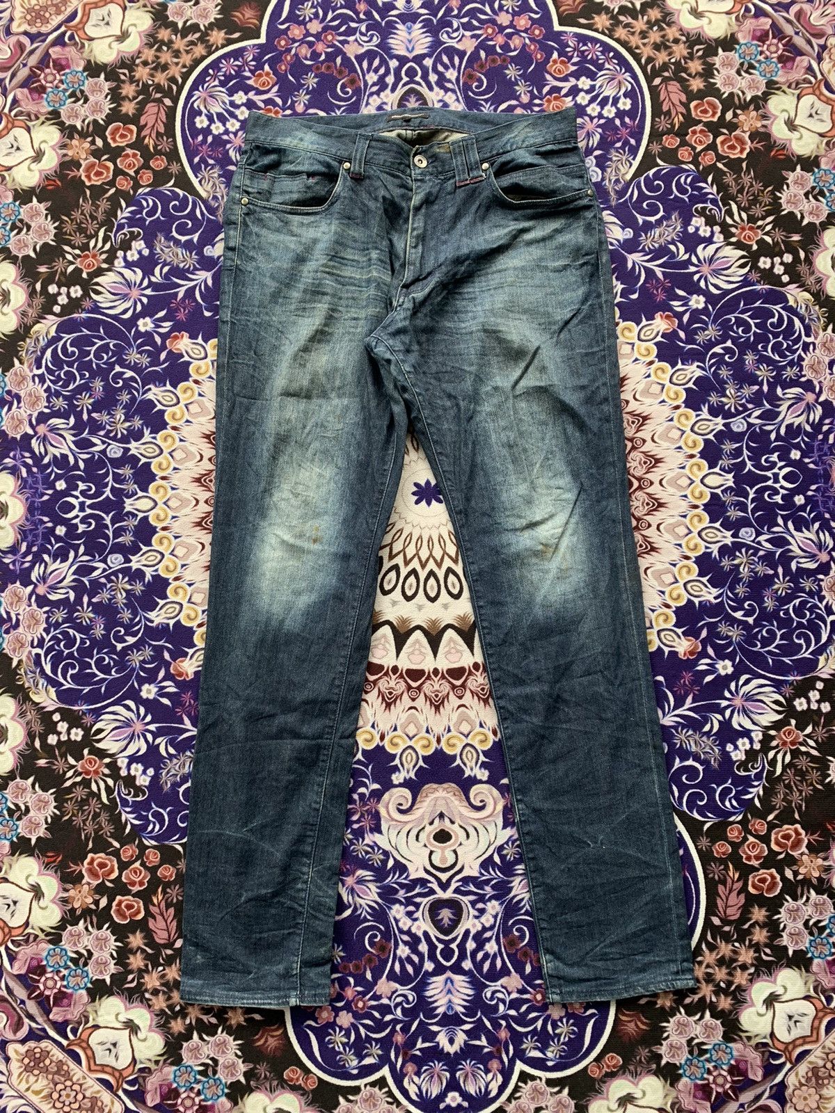 If Six Was Nine Semantic Design Faded Wash Denim Size US 35 - 1 Thumbnail