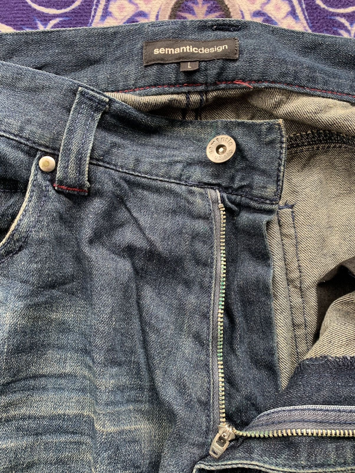 If Six Was Nine Semantic Design Faded Wash Denim Size US 35 - 3 Thumbnail