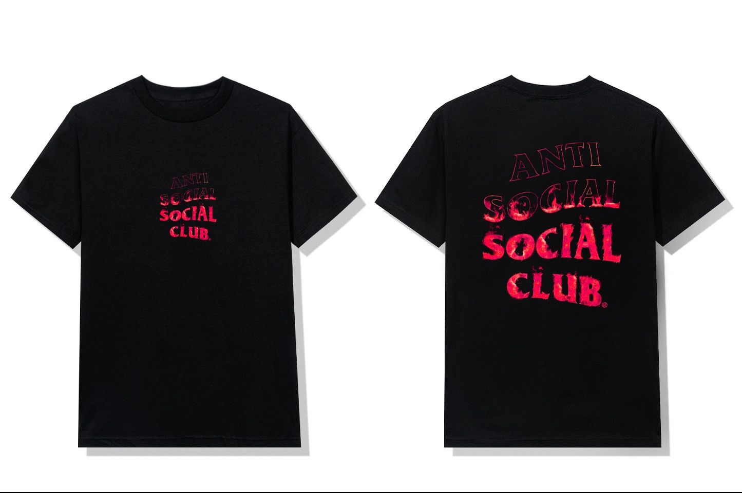 Anti Social Social Club × Members Only DS member exclusive ASSC A Pink Flame inside Black Tee BAPE Size US S / EU 44-46 / 1 - 6 Thumbnail