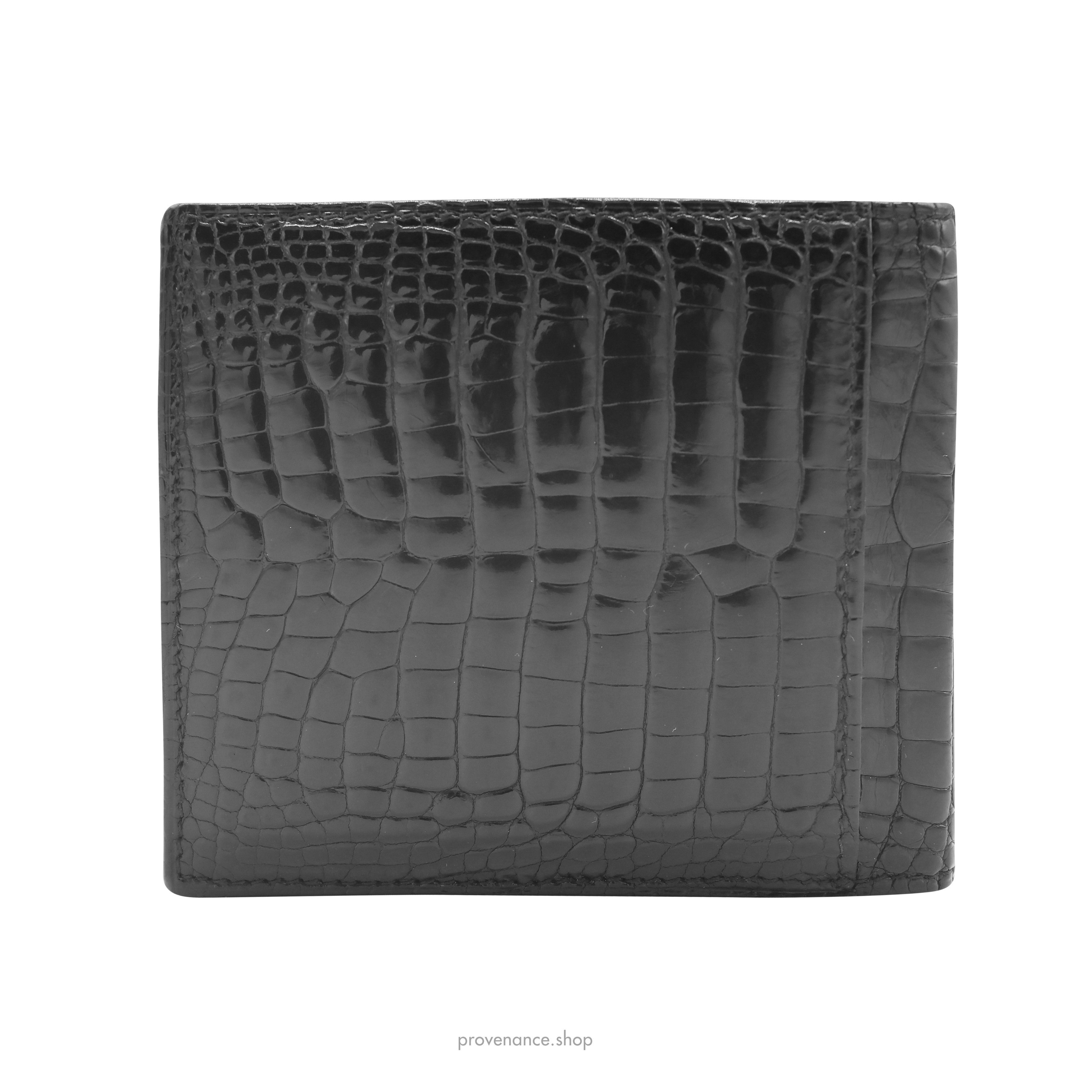 Gucci 🔴 Bifold Wallet - Black Crocodile Leather Size ONE SIZE - 3 Thumbnail