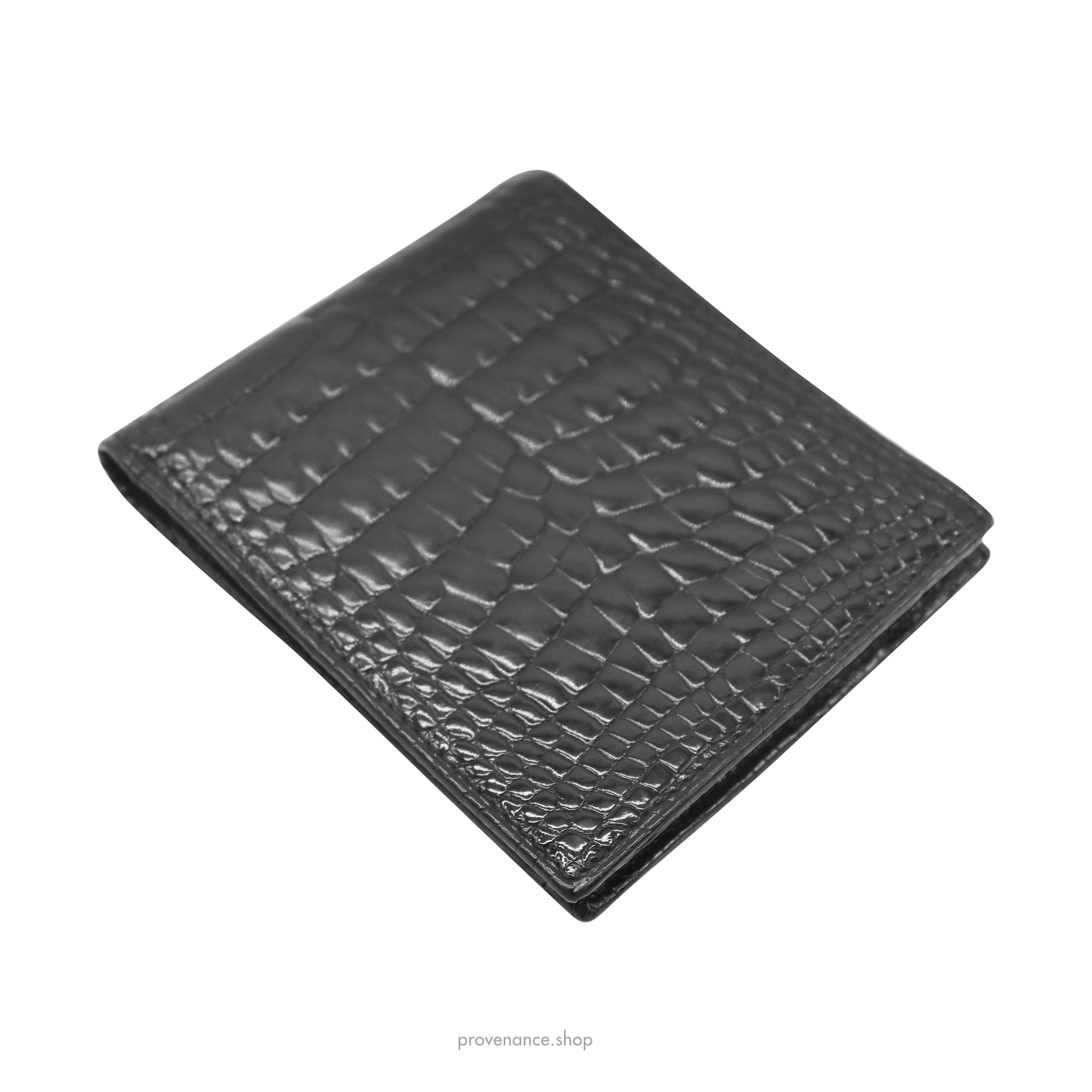 Gucci 🔴 Bifold Wallet - Black Crocodile Leather Size ONE SIZE - 7 Thumbnail