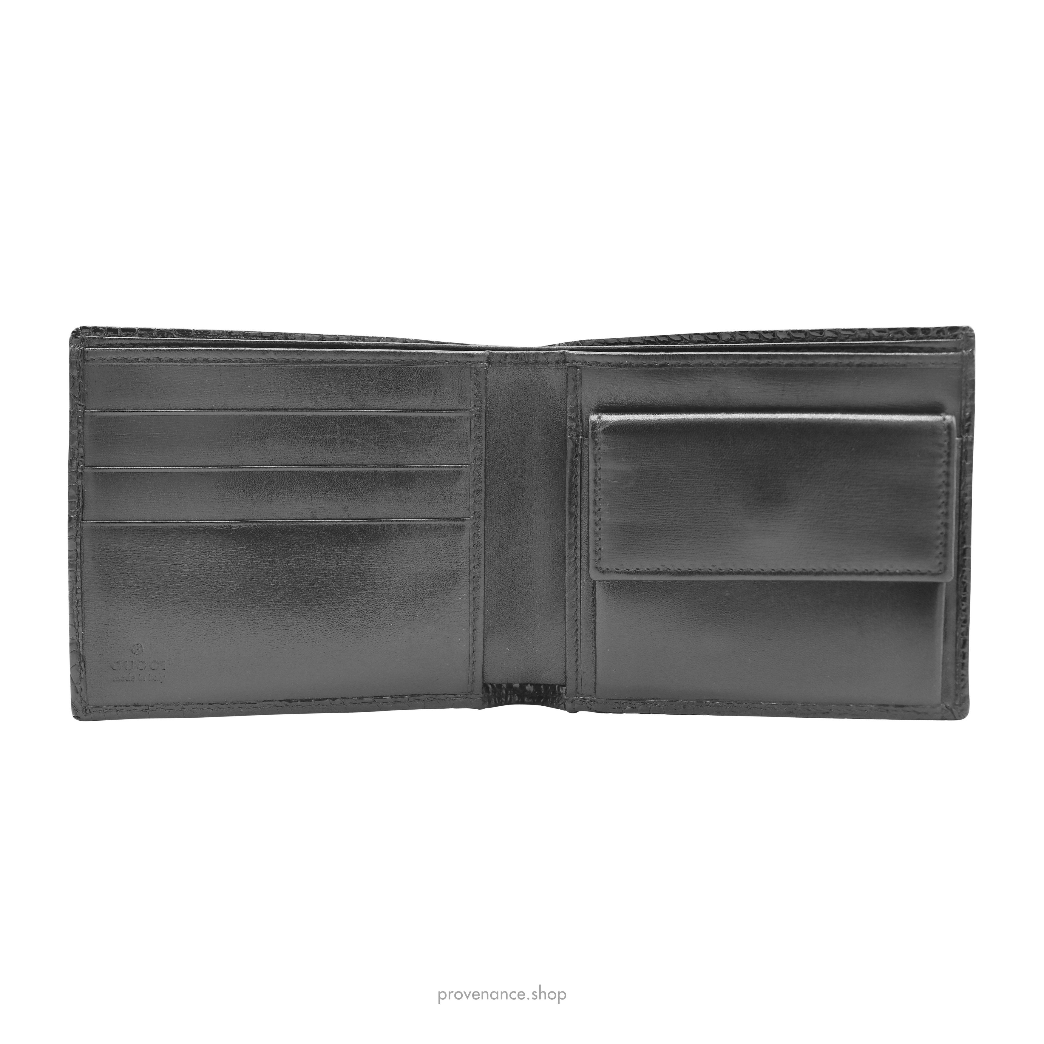 Gucci 🔴 Bifold Wallet - Black Crocodile Leather Size ONE SIZE - 8 Thumbnail